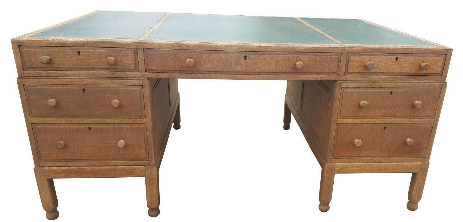 Heals Oak Partners Desk 1920's Heals London