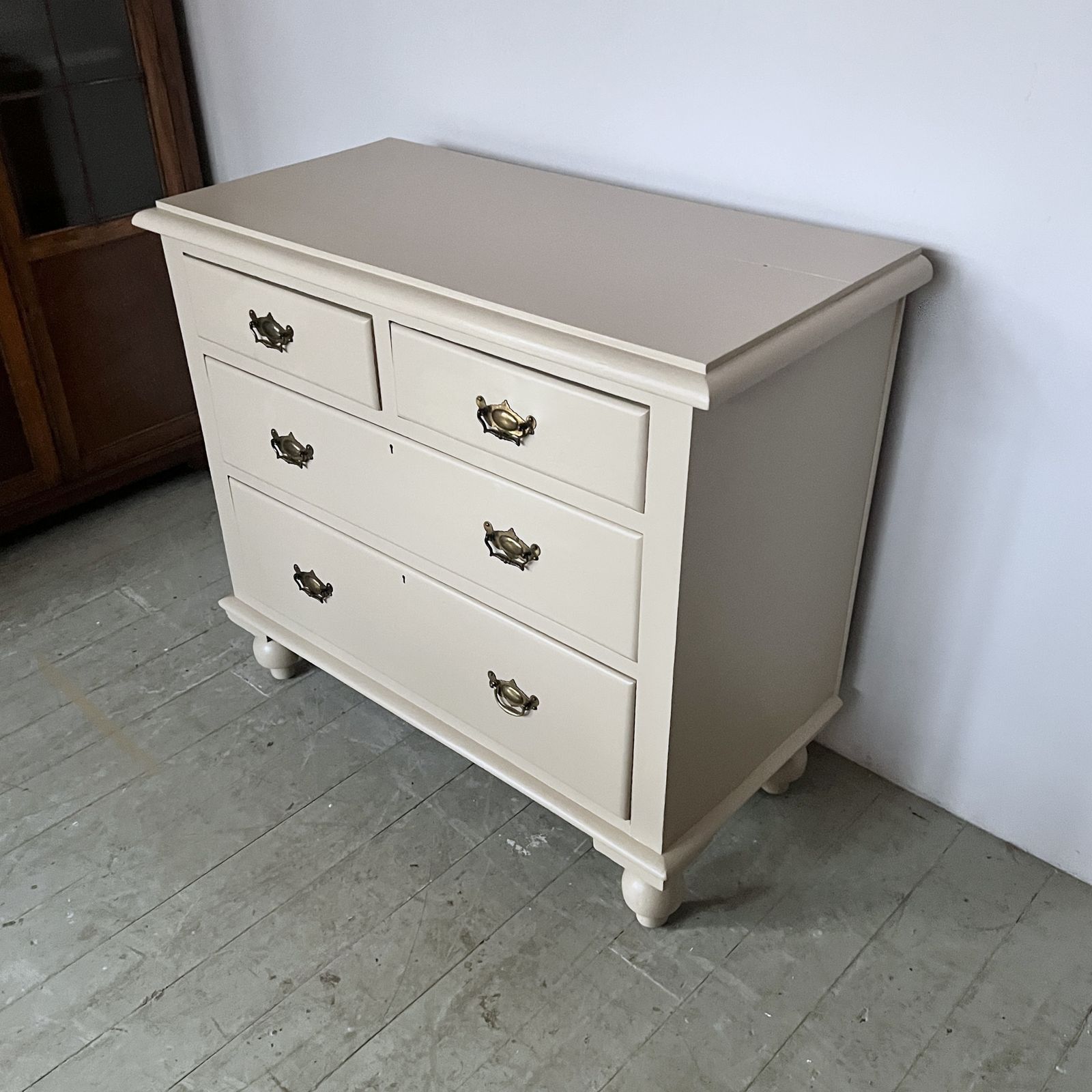 Small Newly Painted Chest Of Drawers With Original Handles photo for sale
