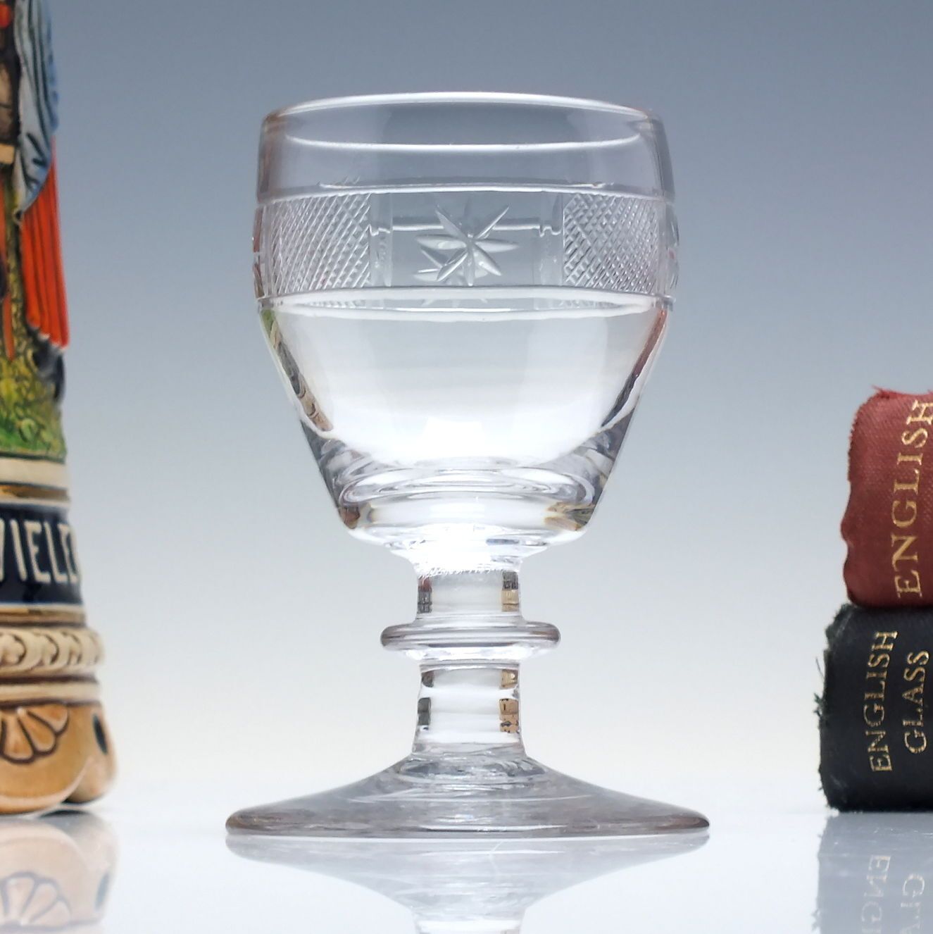 Georgian 18th Century Anglo Irish Curved Bucket Bowl Cut Wine C1795