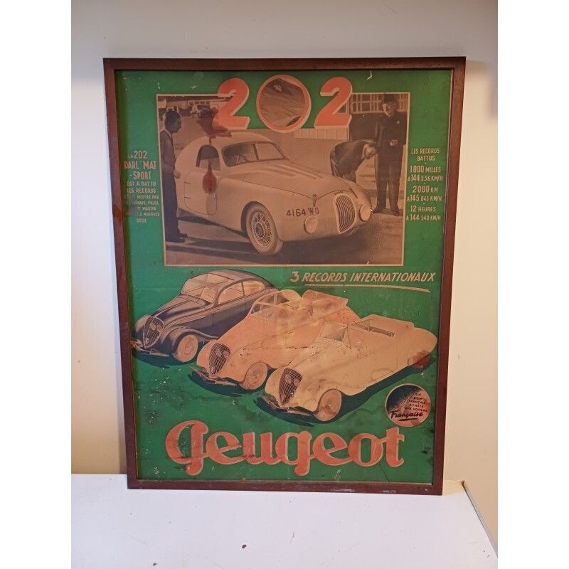 photo furniture Old Advertising Poster From: Peugeot