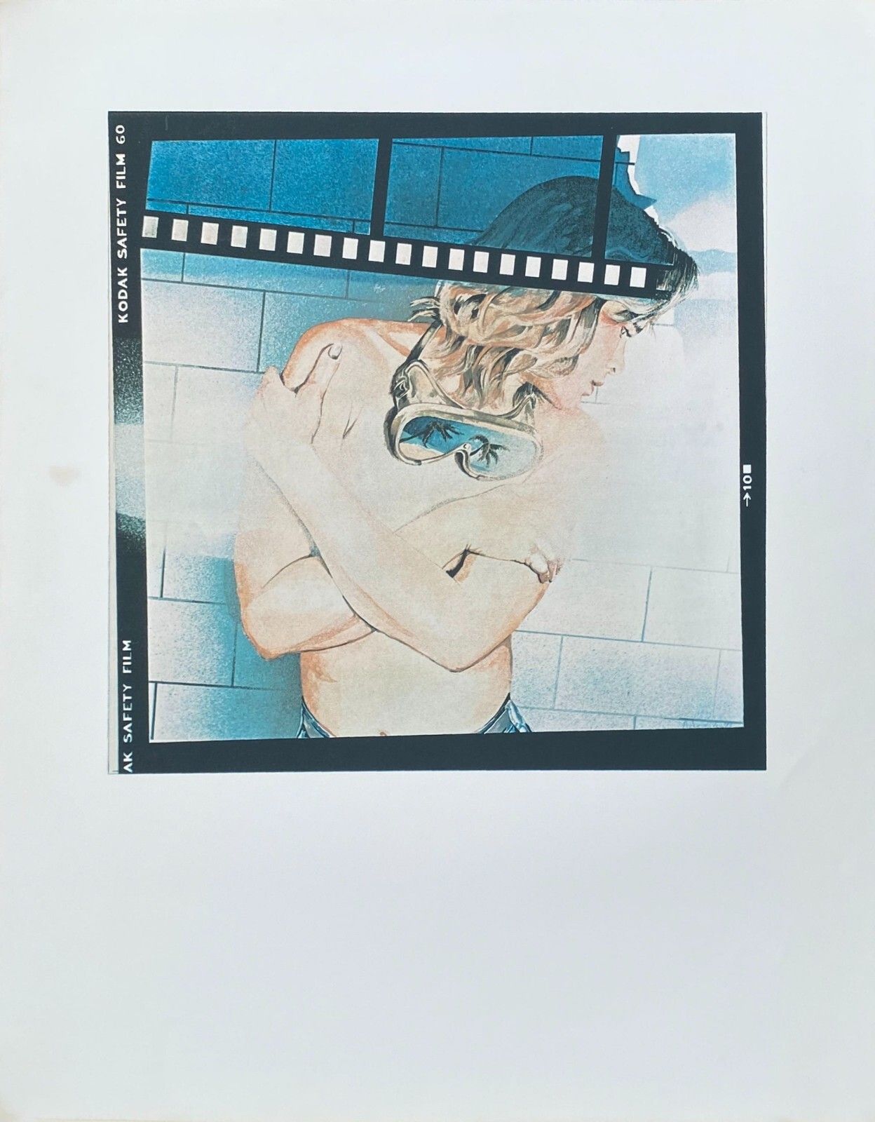 Alain Soucasse Original Screen Print Kodal Film Woman Girl Film