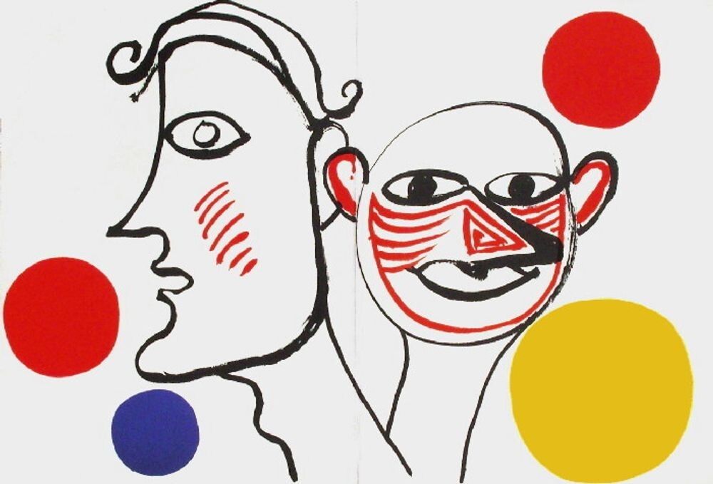 Alexandre Calder Original Lithograph Lithograph Dlm221 1976 38x56 Cm