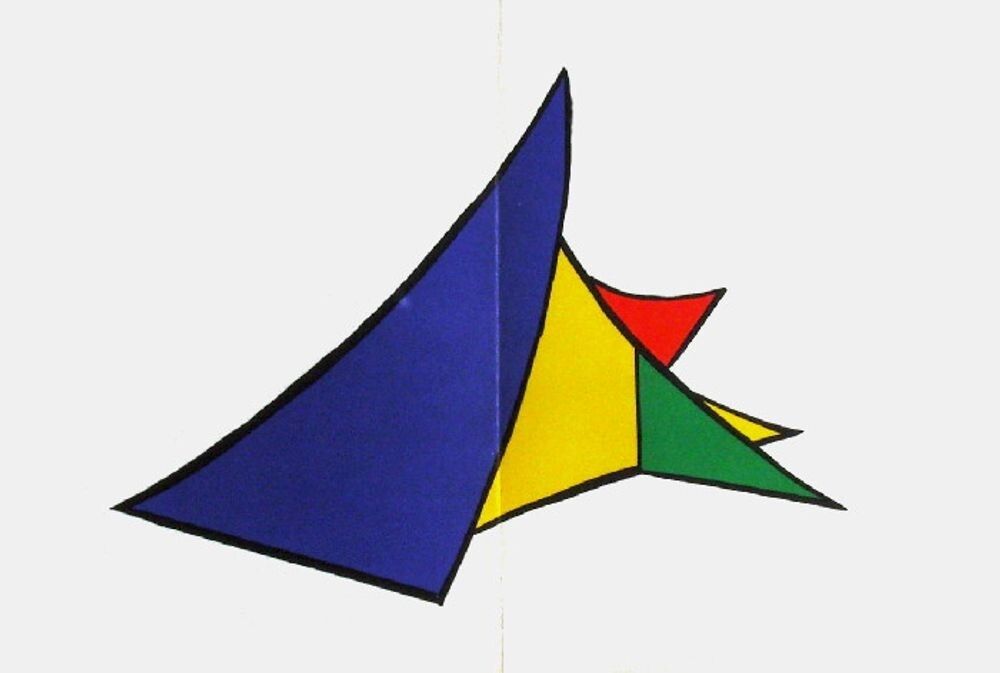 Alexandre Calder Original Lithograph Lithograph Dlm141 1963 38x56 Cm