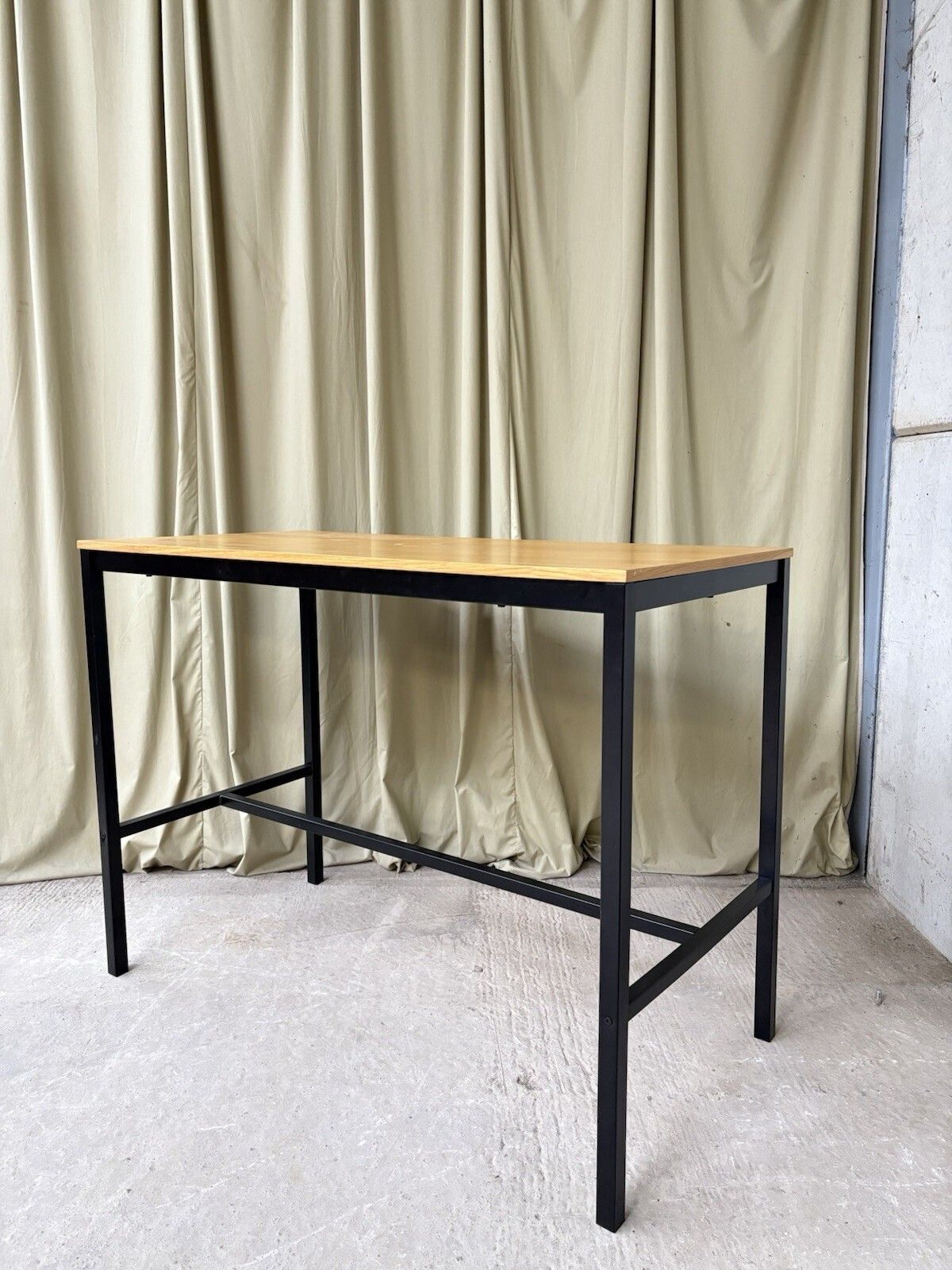Industrial Mid Century Vtg Style Dining Kitchen Bench High Bar Table Island R953 photo vintage