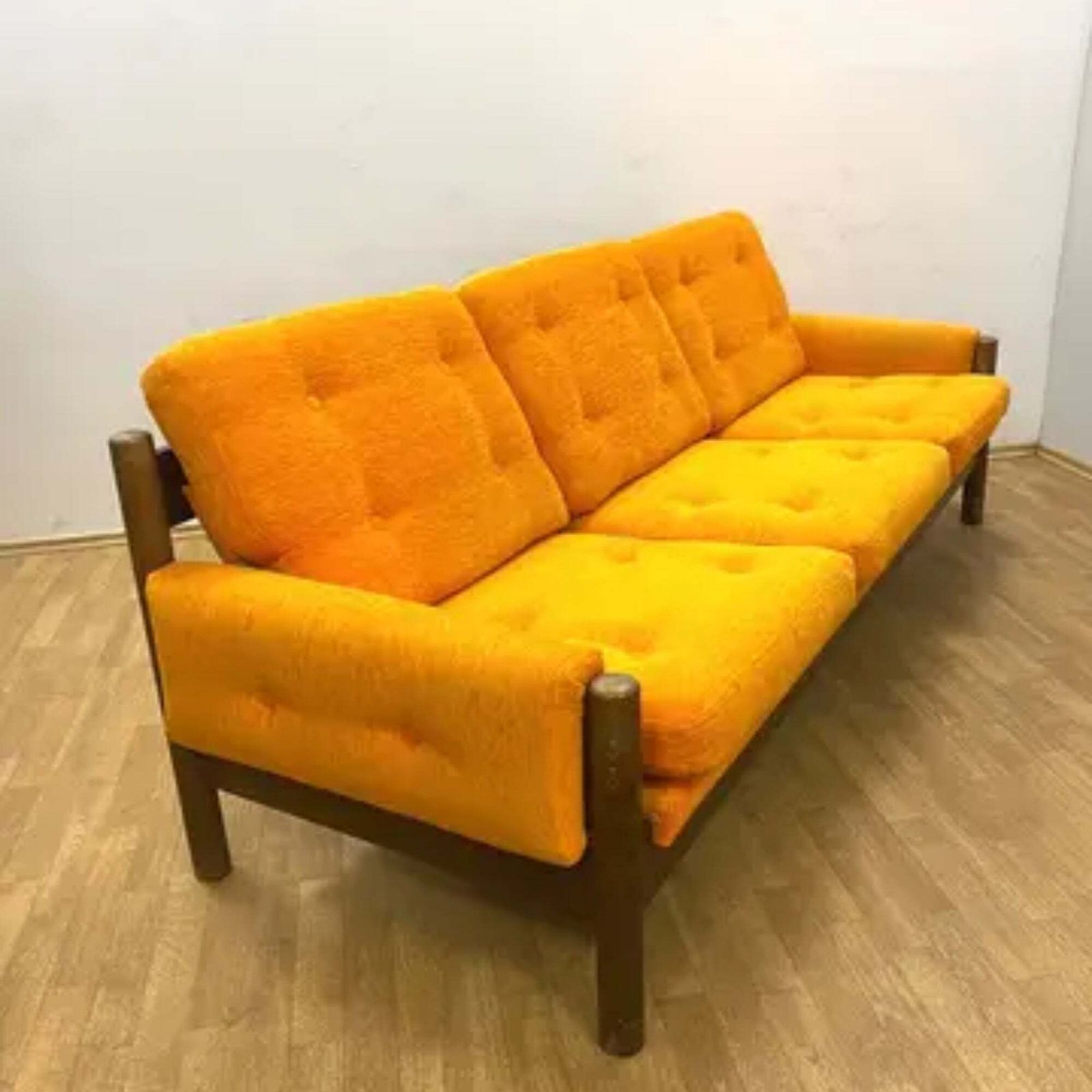 Mid Century Zitset (Fauteuils & Bank), Jaren 1970 photo vintage