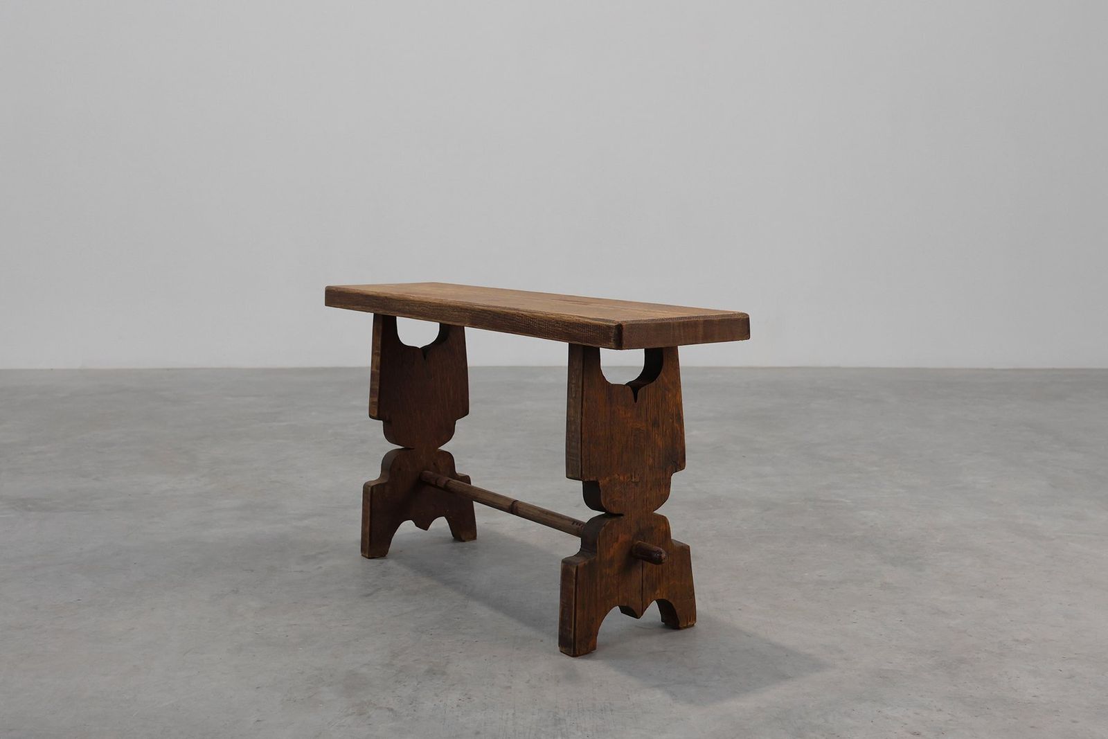 Rustic French Oak Bench, France, 1900s photo buy