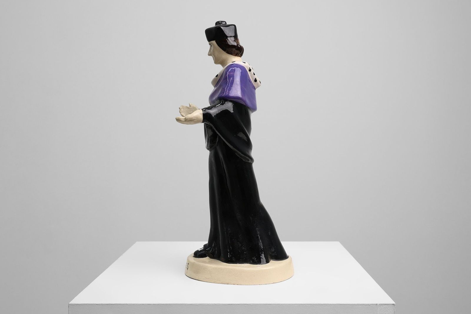 St. Yves Earthenware Statue By Jos Kervella For Henriot Quimper, France, 1947 photo vintage