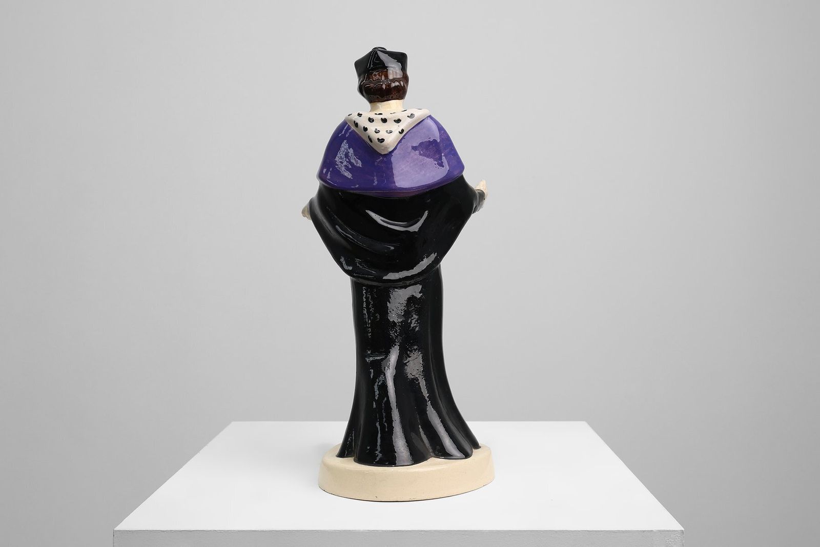 photo for sale St. Yves Earthenware Statue By Jos Kervella For Henriot Quimper, France, 1947