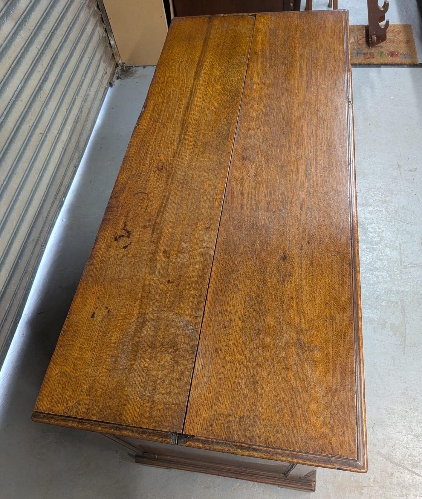 Georgian Solid Oak Mule Chest With 4 Drawers photo vintage