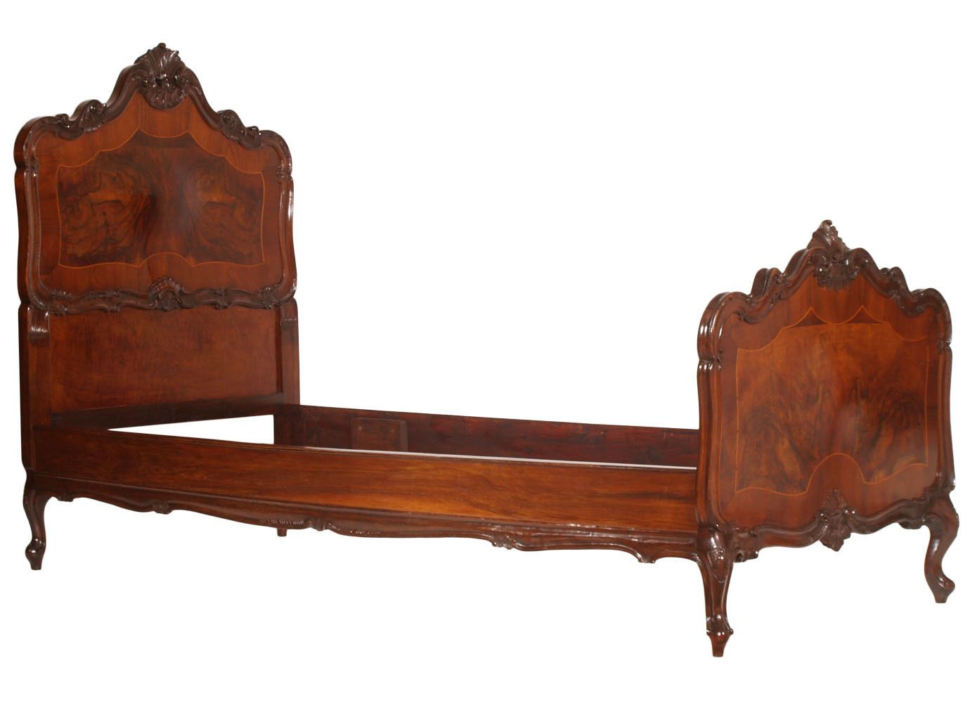 Pair Of Testolini Double Beds, Venice, Early 20th Century photo Furniture