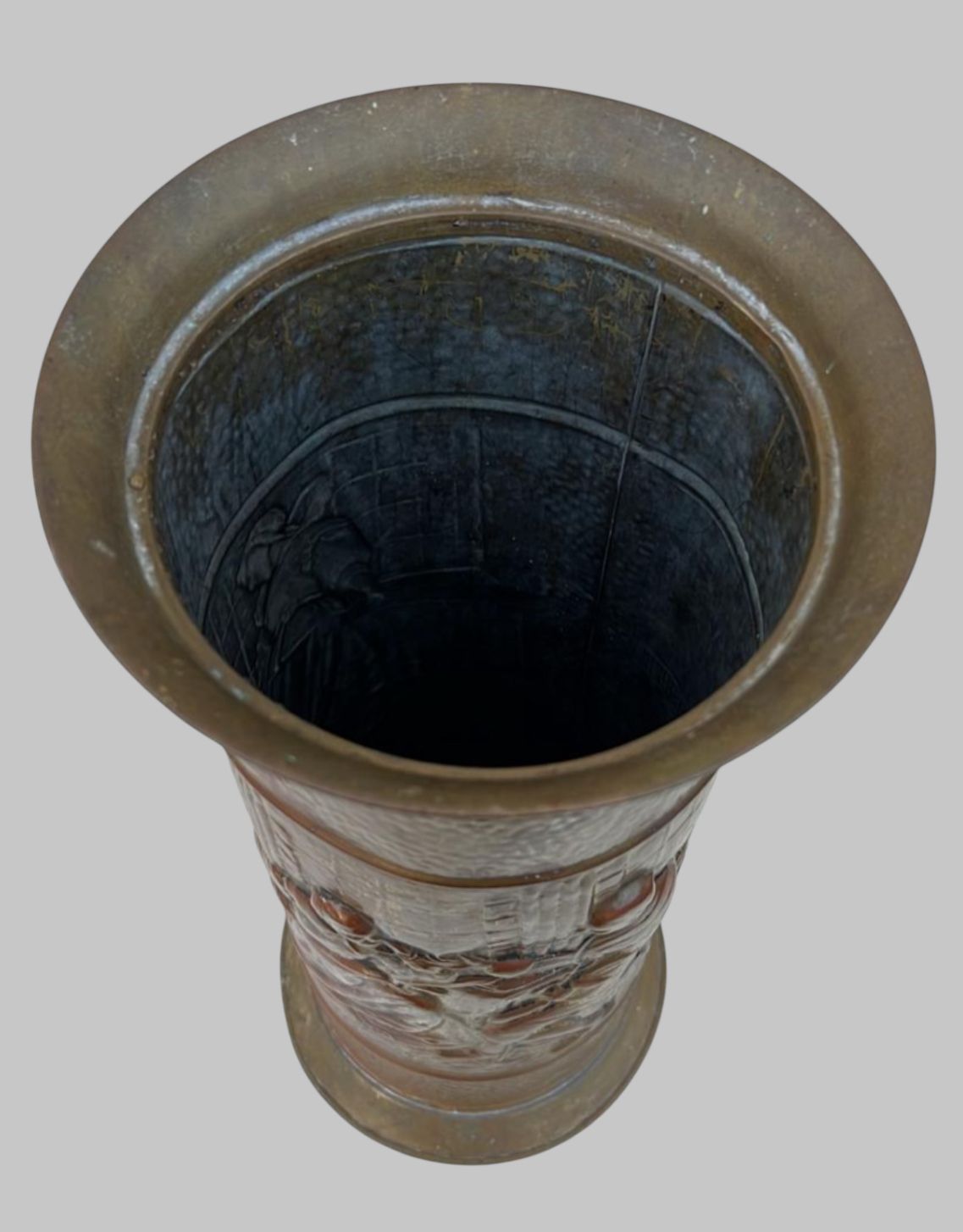 Antique Brass Umbrella Stand With photo for sale