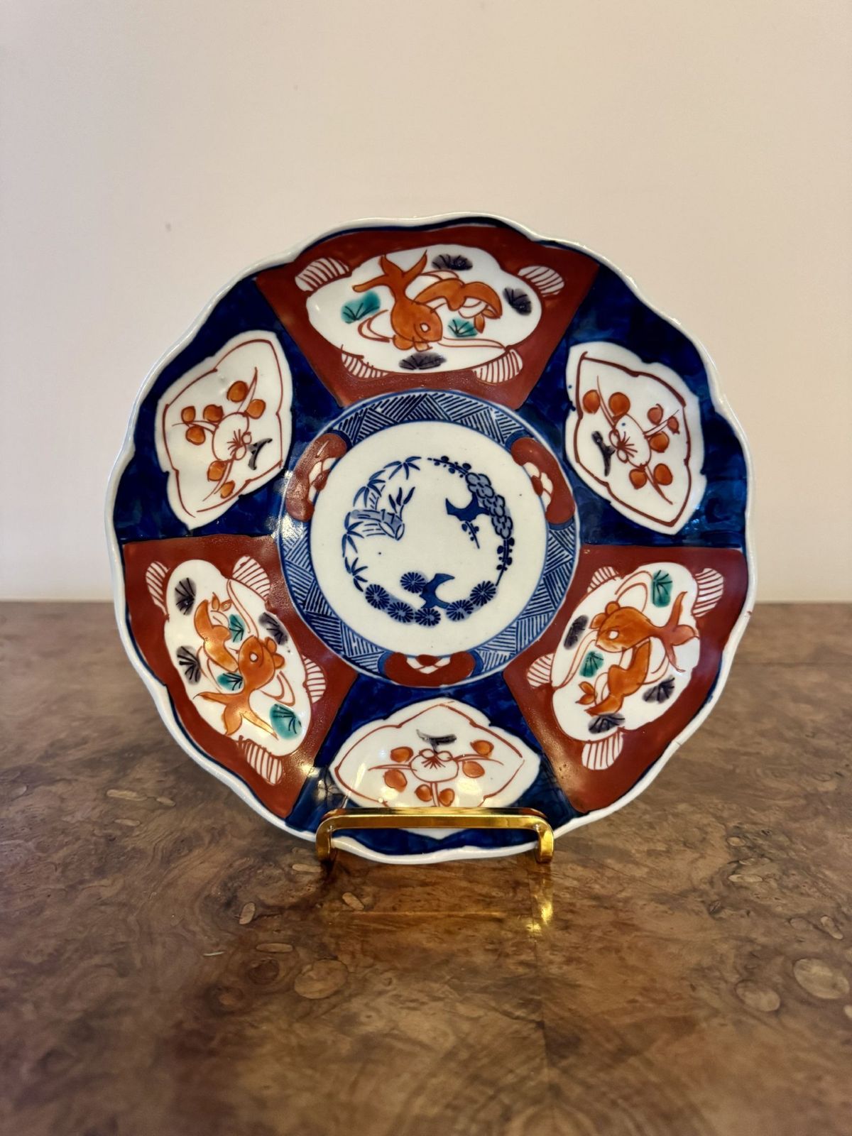 Fantastic Quality Collection Of Five Antique Japnese Imari Plates photo for sale