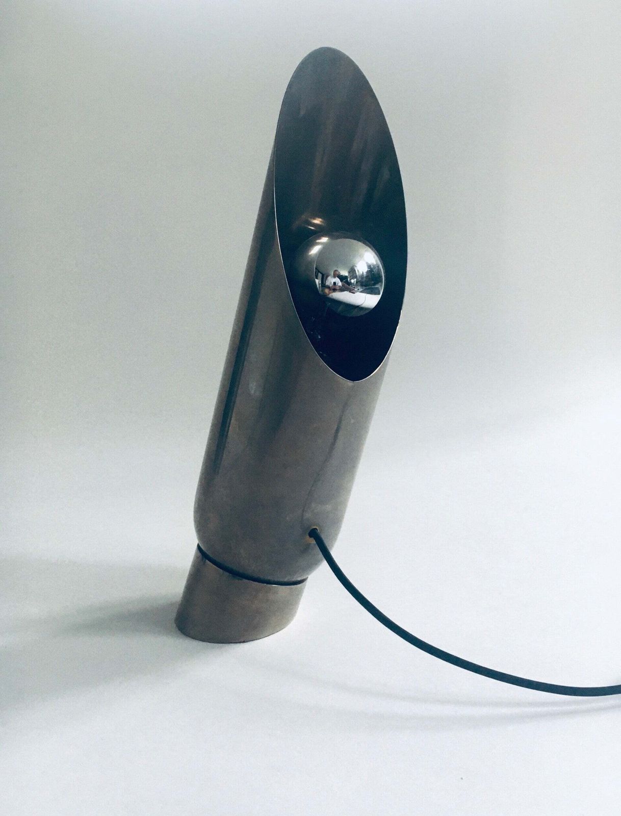 Midcentury Modern Design Adjustable Counter Balance Table Lamp, Italy 1960's photo vintage