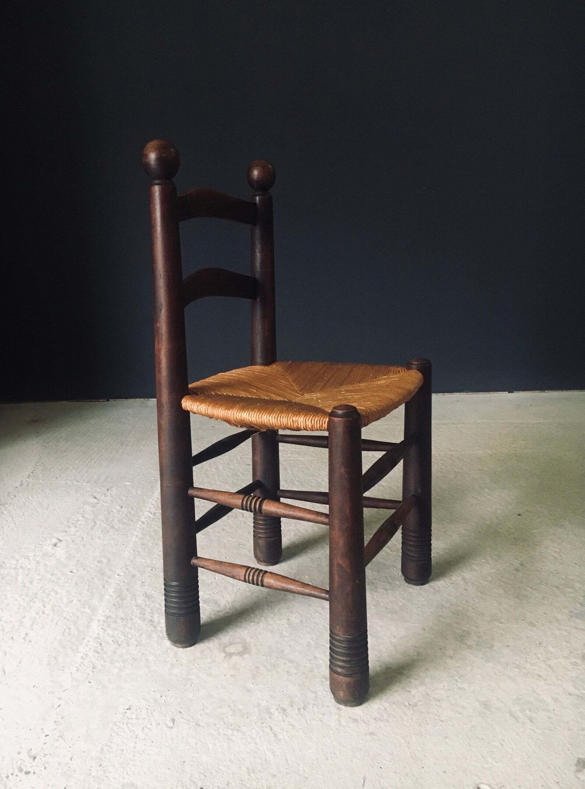 photo vintage French Provincial Design Dining Chairs By Charles Dudouyt, France 1940's
