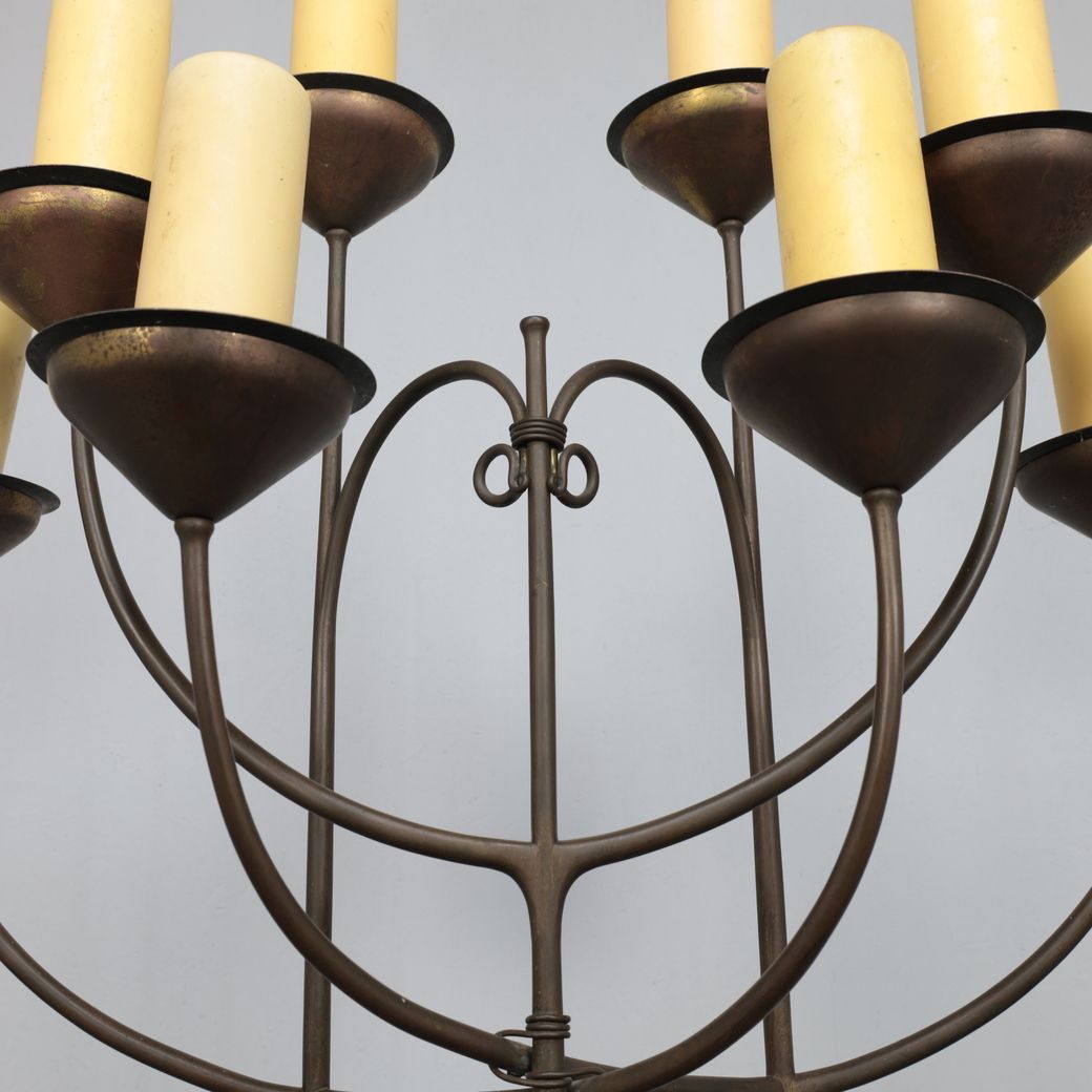 Unique Hand Forged Floor Candelabra, Netherlands, C. 1925–1938 photo 1035.0