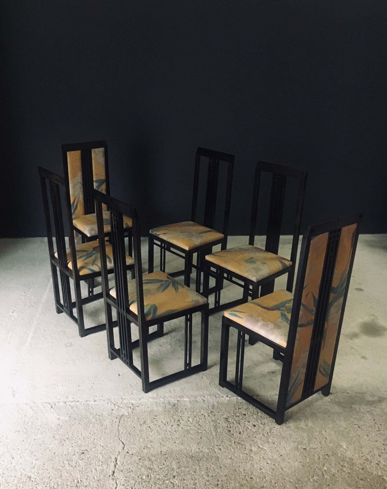1400.0 Postmodern Design 'Galaxy' Eetkamerstoelset Van Umberto Asnago Voor Giorgetti, Italië, Jaren 1980 photo