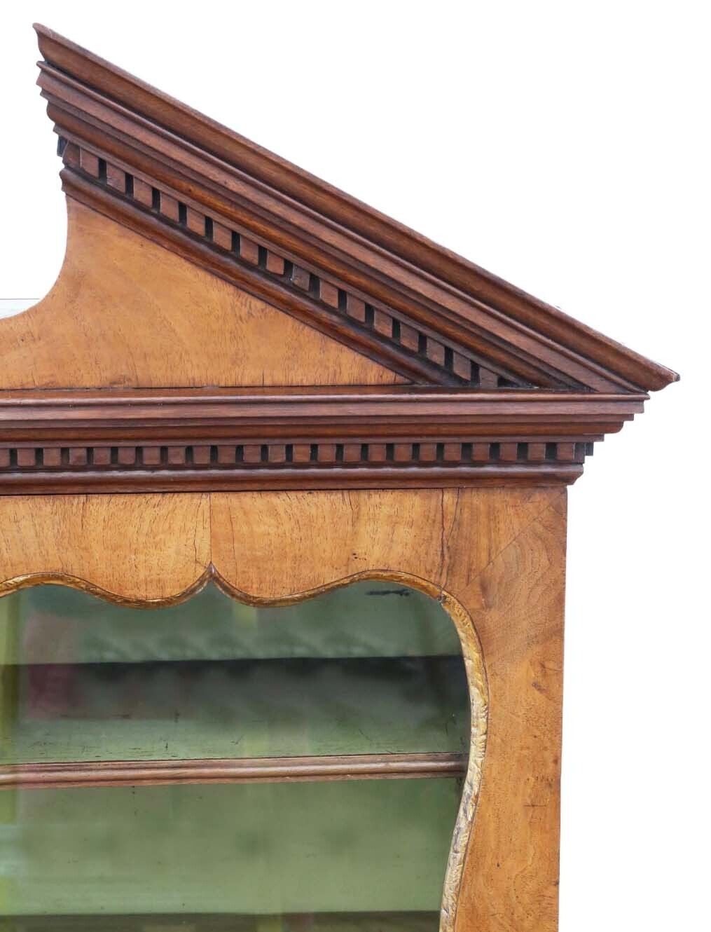Antique 18th Century Georgian Large Walnut Bureau Bookcase – High Quality Display photo vinterior