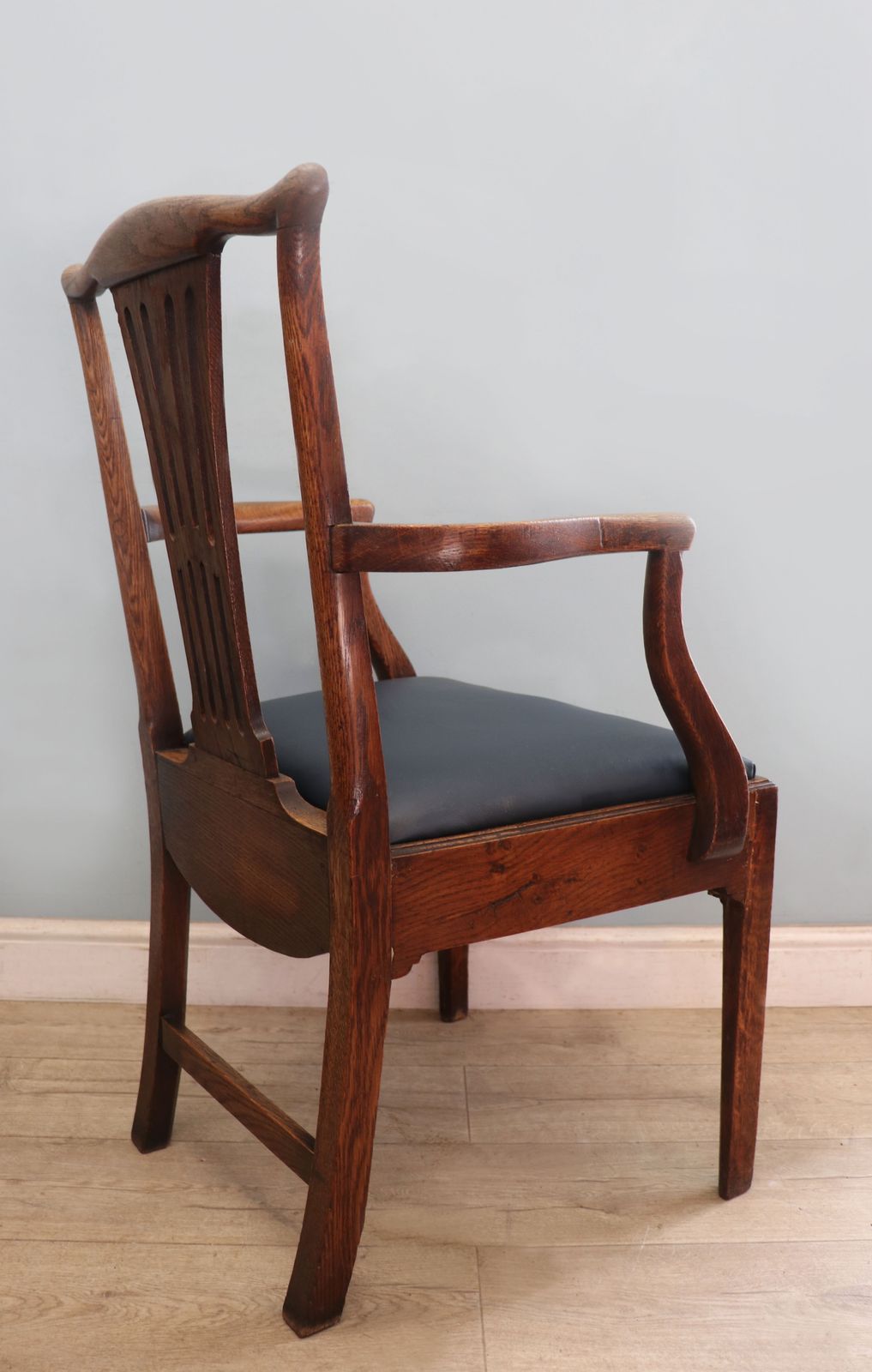 Furniture Two Lovely Early 19th Century Country Made Elm And Ash Framed Carver Chairs photo