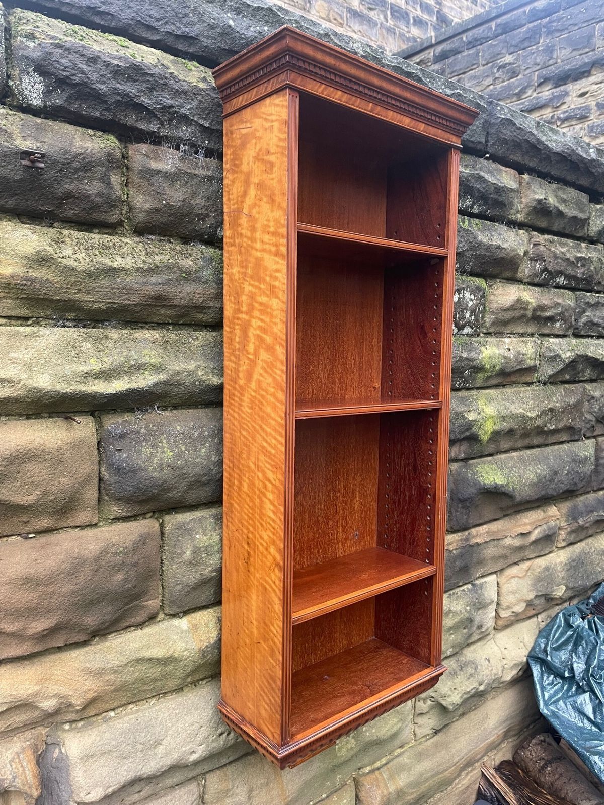 335.0 Antique Satinwood Wall Shelves photo