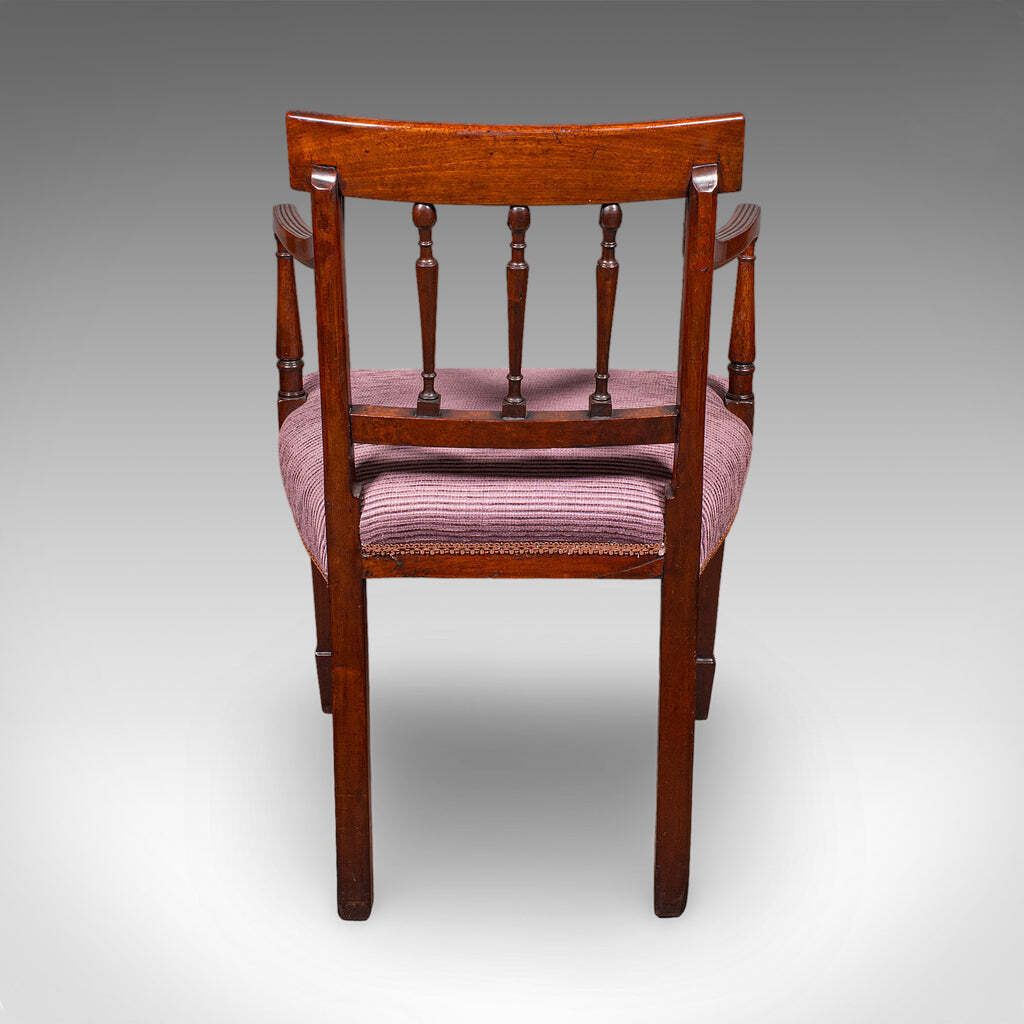 Antique Morning Room Chair, English, Desk, Elbow Seat, Reception Hall, Regency photo Furniture