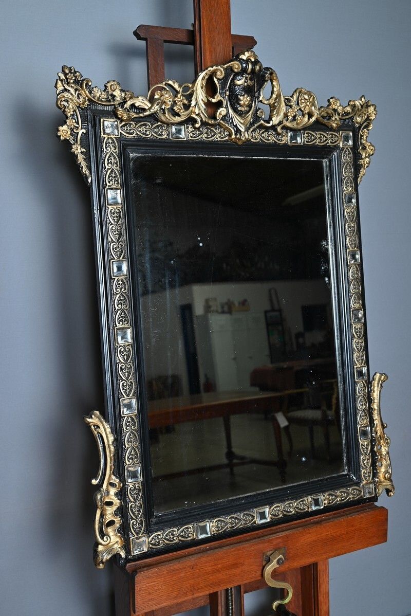 Important Mirror With Pediment, Napoleon III Period – 2nd Half Of The 19th Century photo 1520.0
