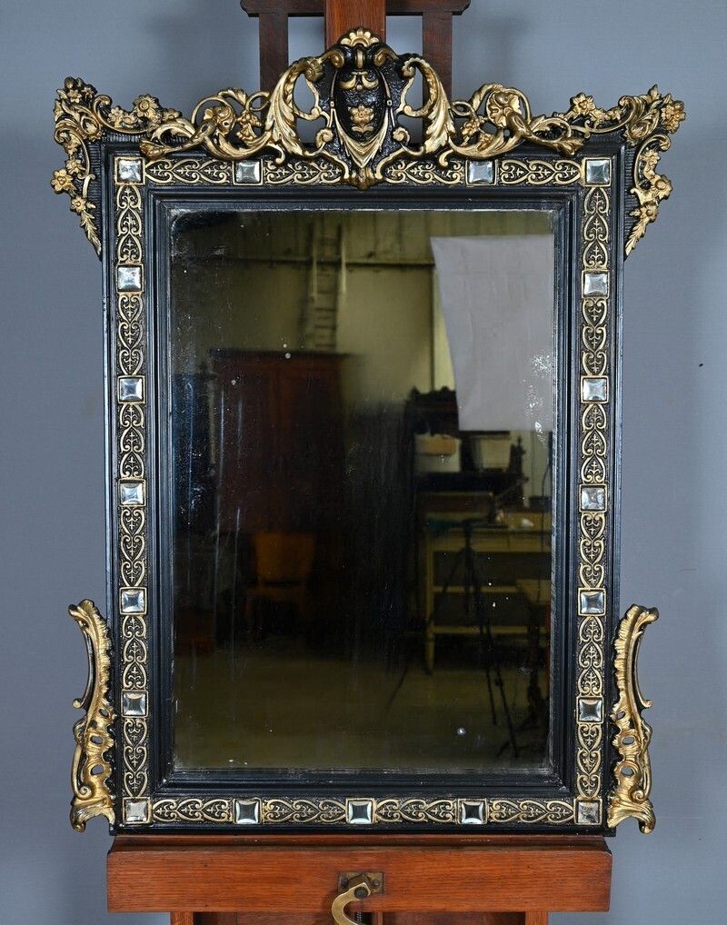 1520.0 Important Mirror With Pediment, Napoleon III Period – 2nd Half Of The 19th Century photo