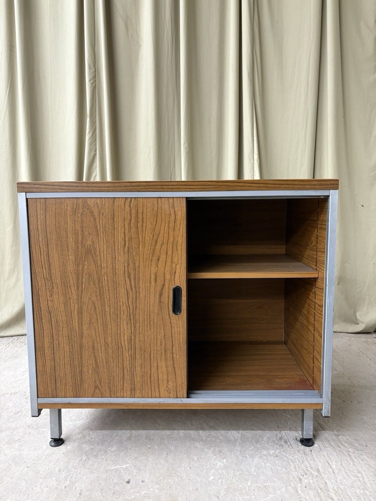 Vtg Late Mid Century Modernist Media Cabinet Compact Sideboard Lp Storage R955 photo buy