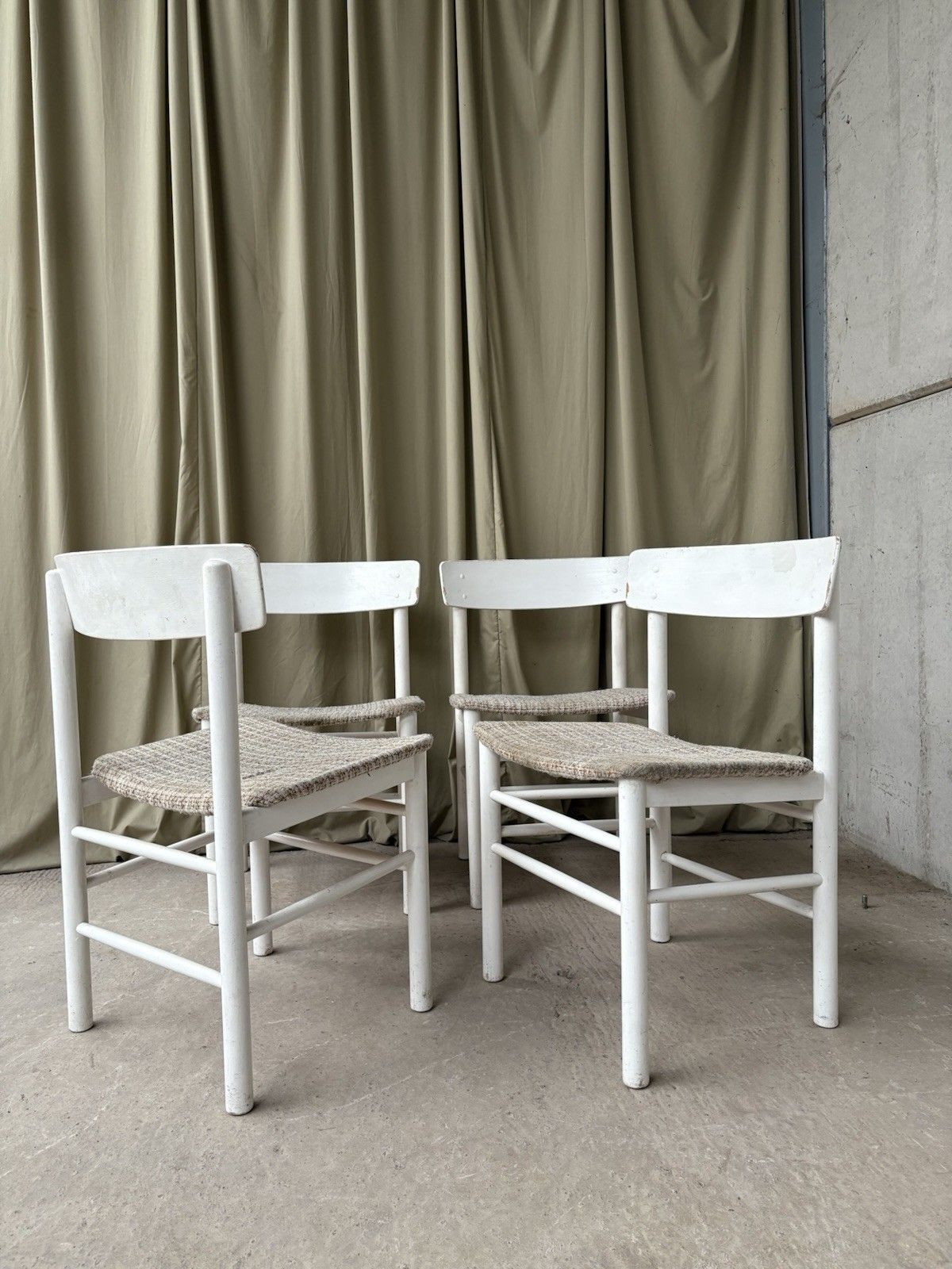 Vtg Mid Century Set Of 4 Dining Chairs Danish Scandi Retro R954 photo vinterior