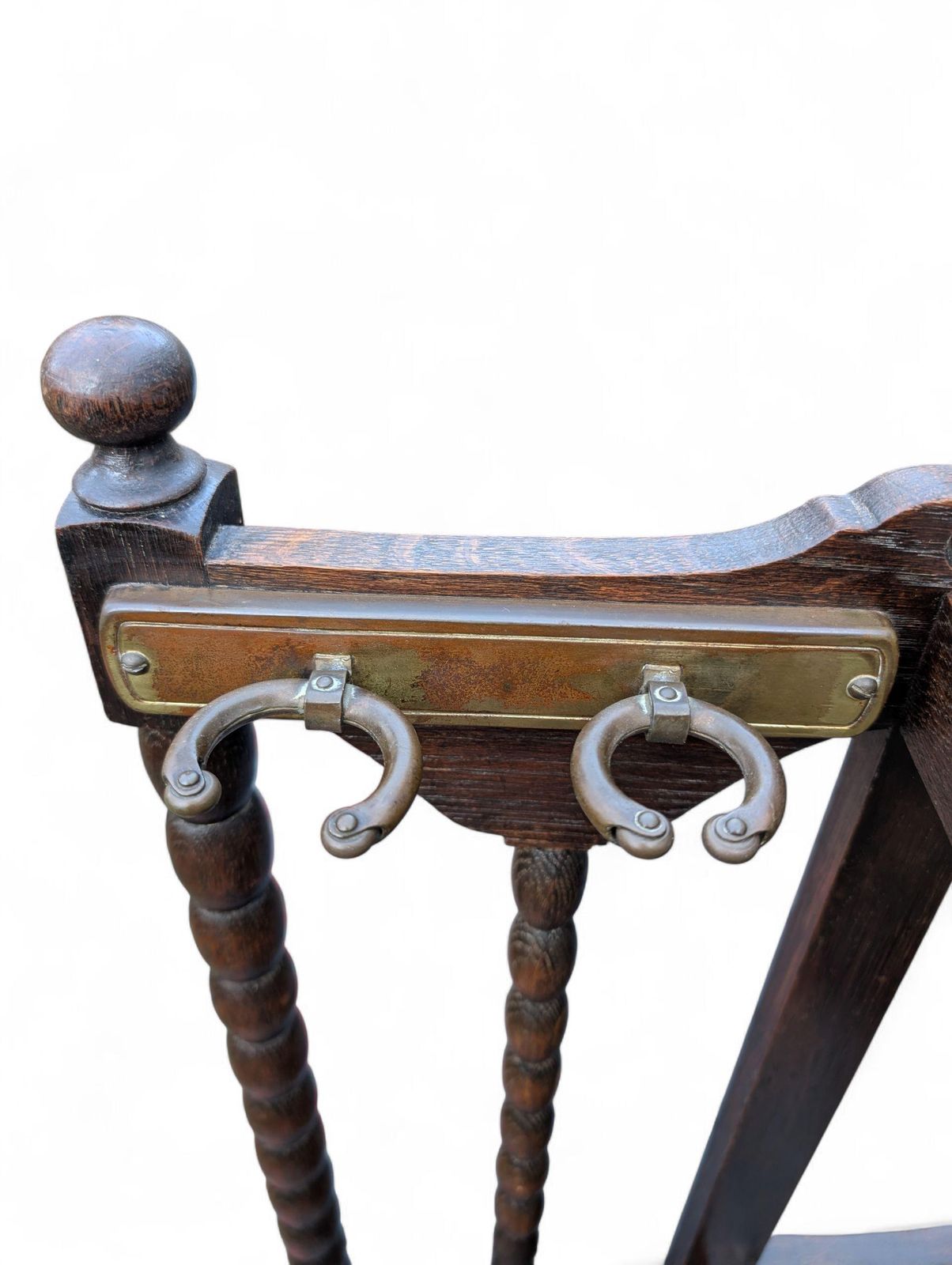 Arts & Crafts / Gothic Revival Green Man Umbrella Stand In Oak, Ca. 1900 (England) photo vintage