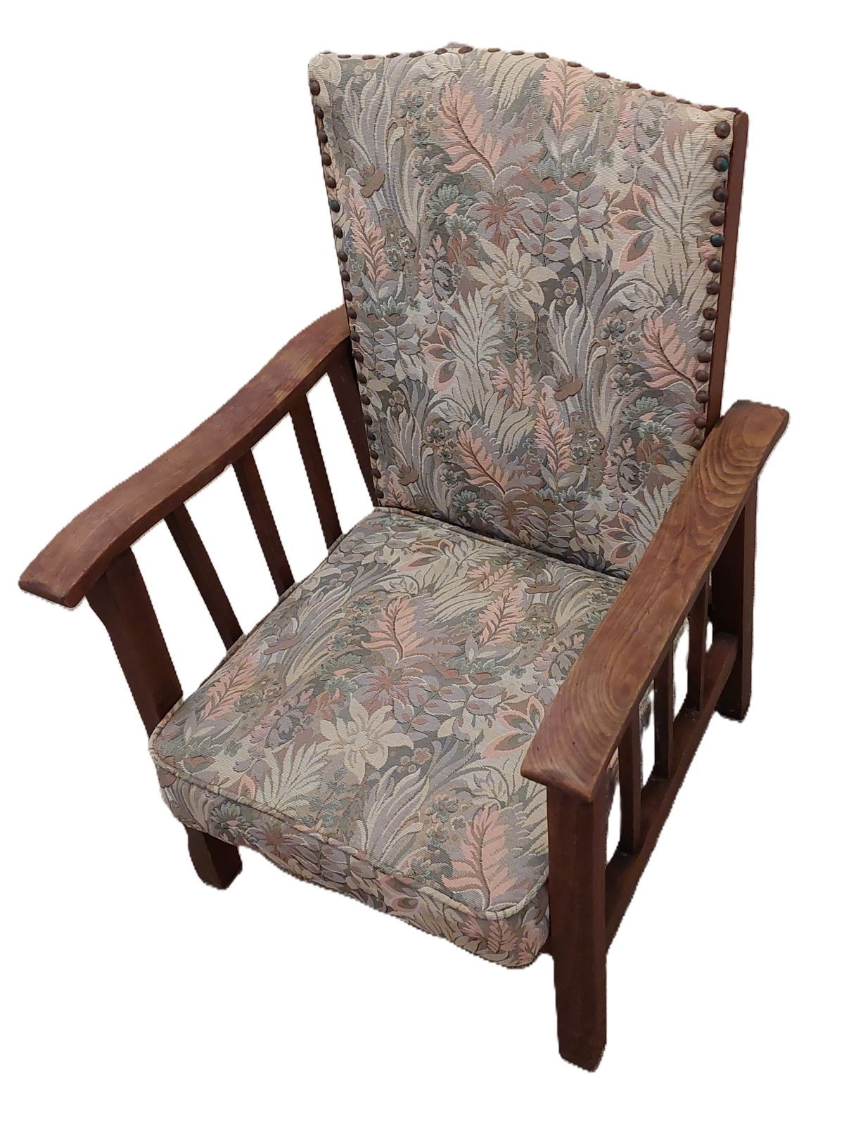 Childs Arts And Crafts Morris Style Upholstered Reclining Chair photo furniture