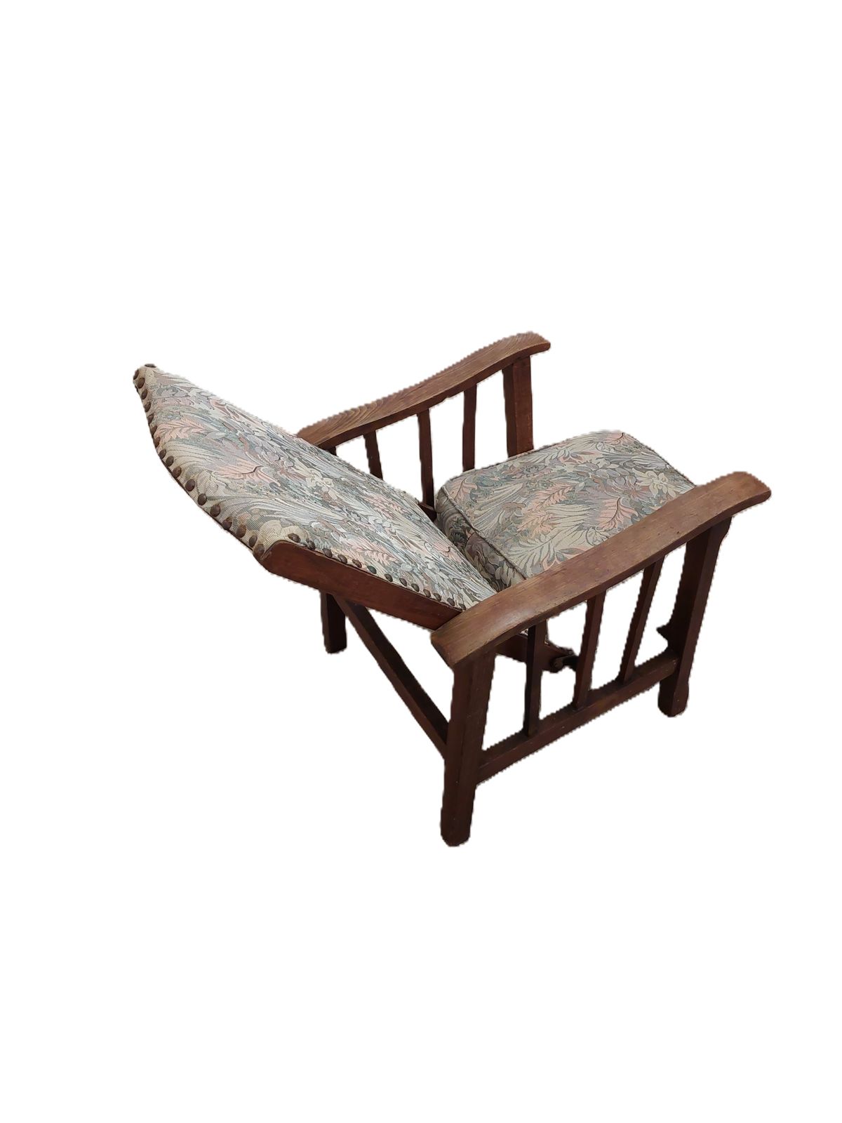 Childs Arts And Crafts Morris Style Upholstered Reclining Chair photo vinterior