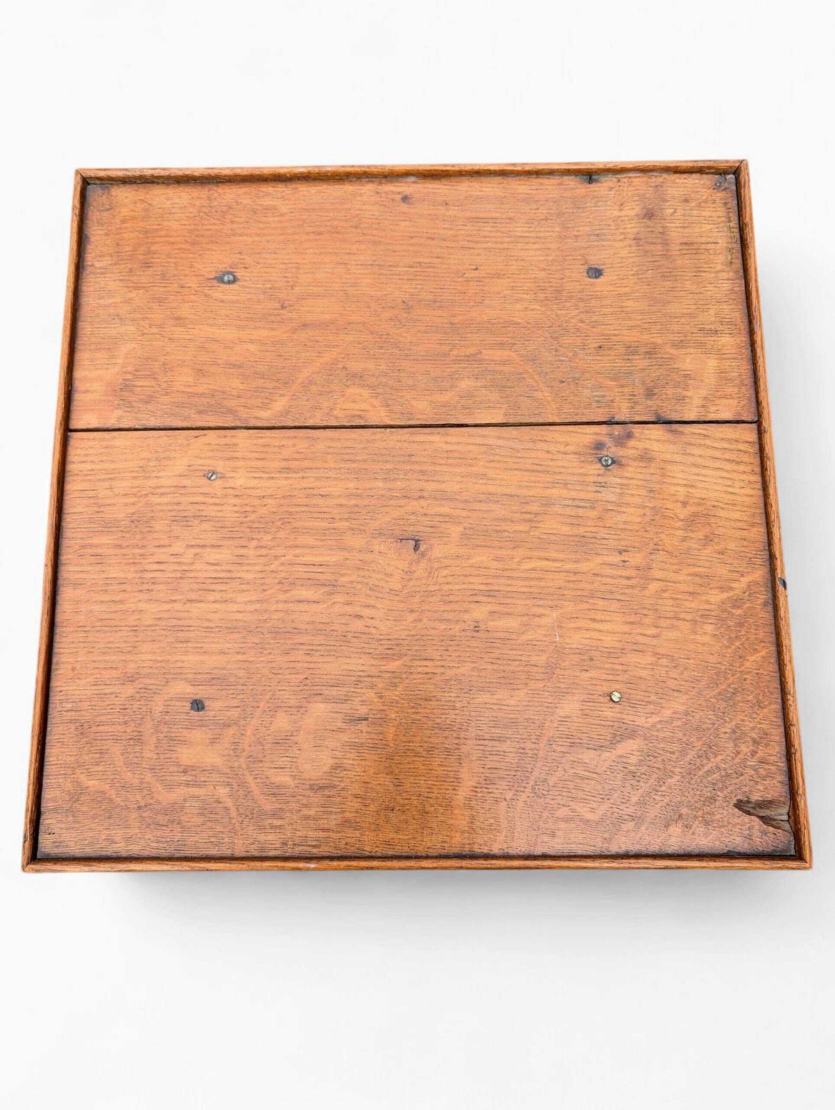 Rustic Oak Side Table: Arts & Crafts Plant Stand With Faux Bamboo, 1930s photo Furniture