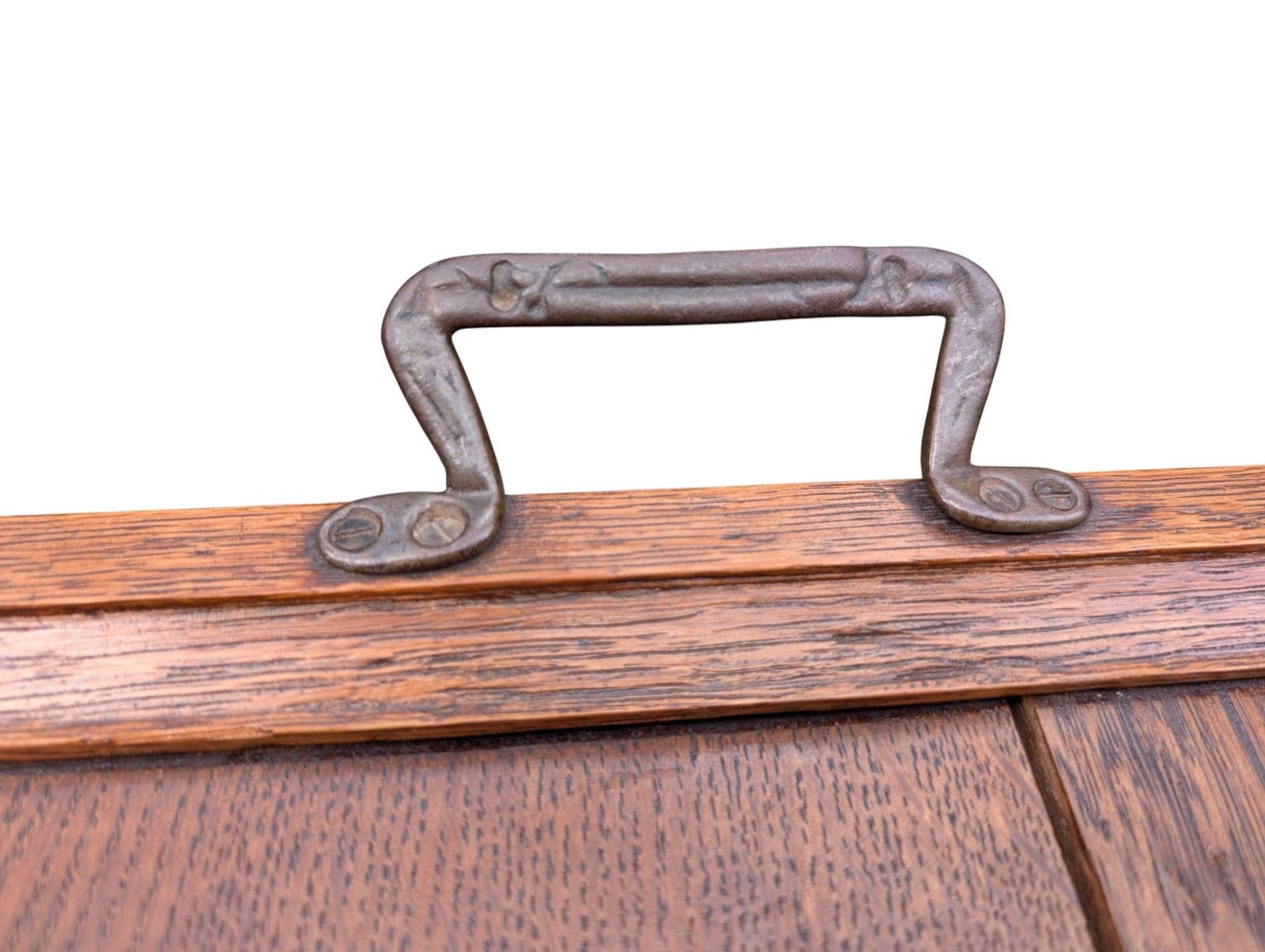 Antique Arts And Crafts Mission Oak Side Table With Removable Tray   Circa 1910 photo Furniture