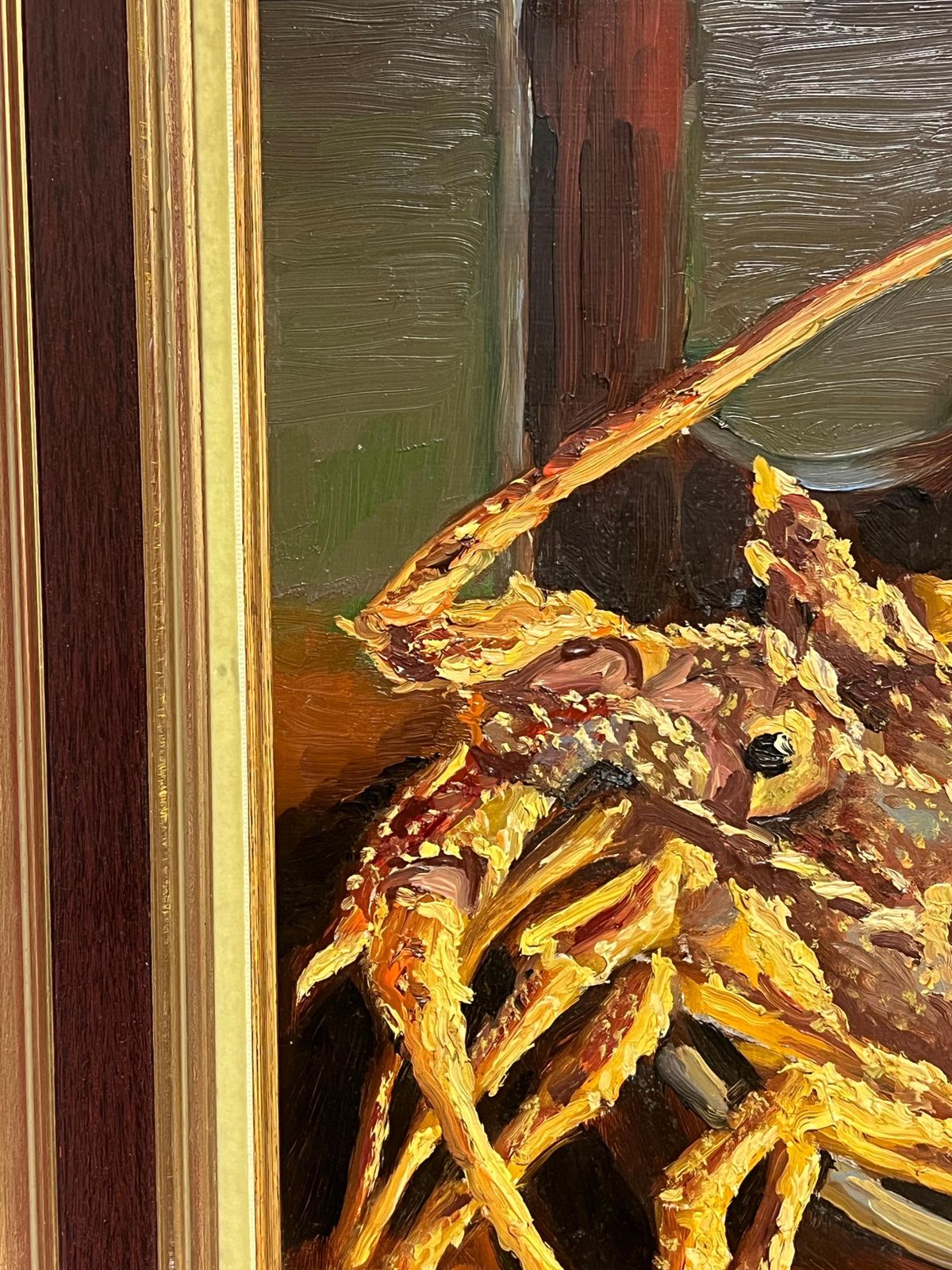 Georges Bordonovefrench Impressionist Oil Painting Seafood Platter Lobster Signed Original 20thc1970's photo vinterior