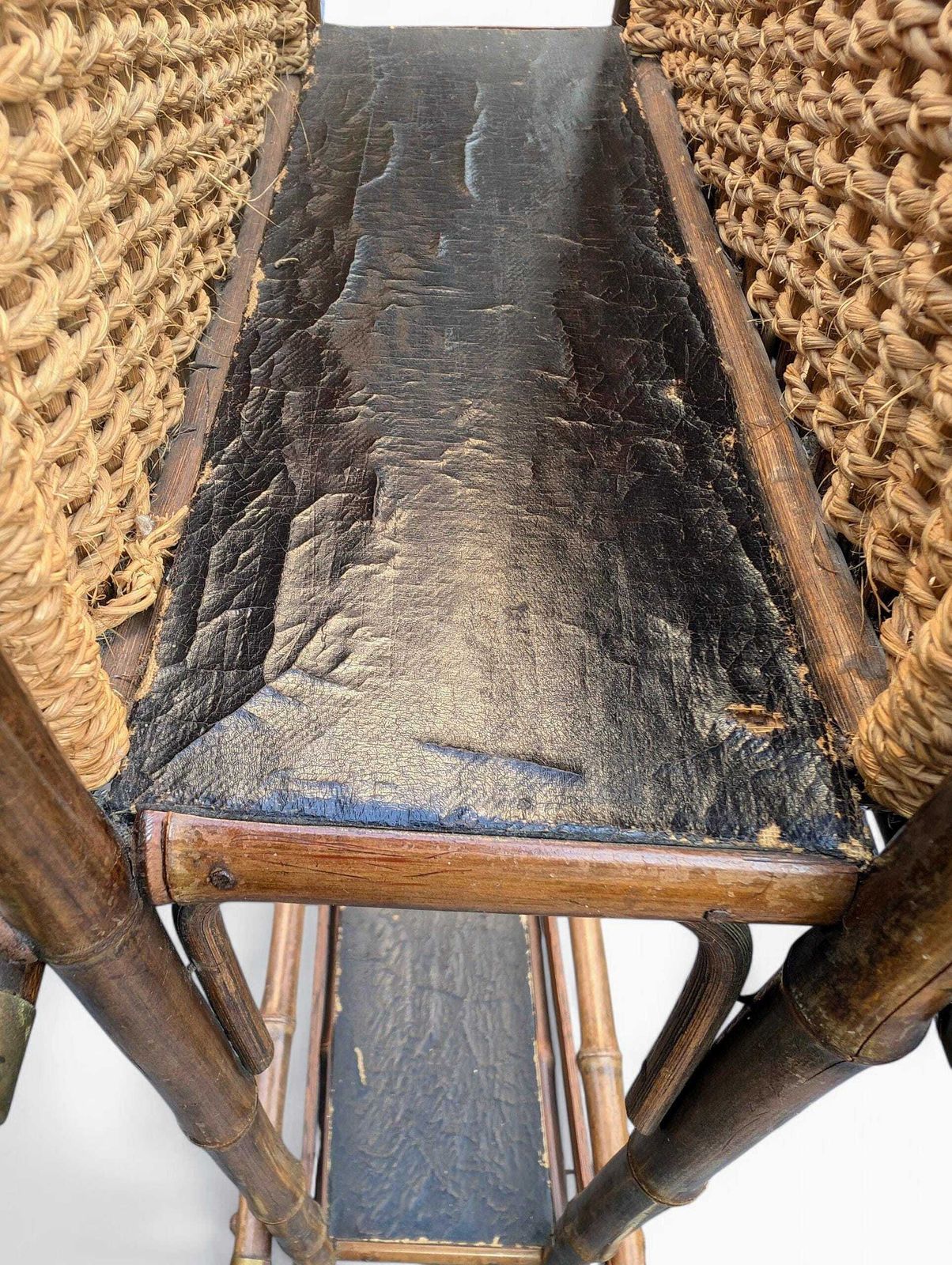 Victorian Bamboo Magazine Stand – Anglo Japanese Aesthetic Movement Wicker Rack, C.1880 photo Home Decor