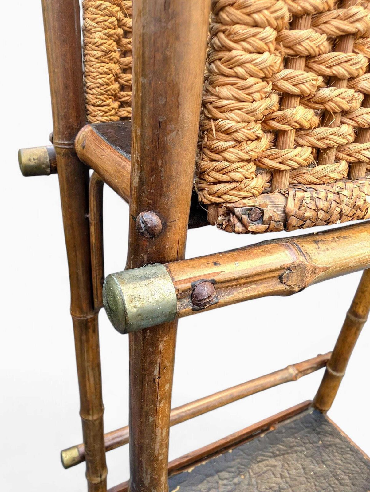Victorian Bamboo Magazine Stand – Anglo Japanese Aesthetic Movement Wicker Rack, C.1880 photo 197.0