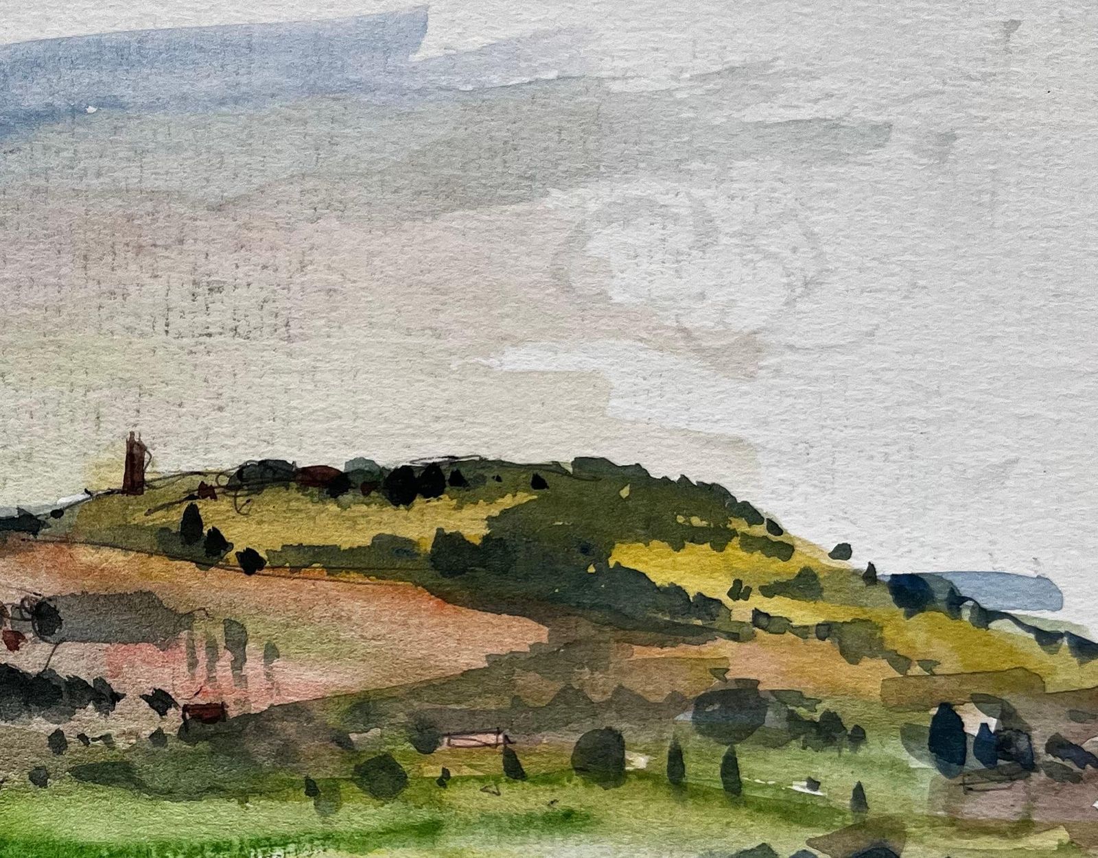 Pierre Neveurolling Provence Hills With Distant Tower And Verdant Fields French Landscape photo Art