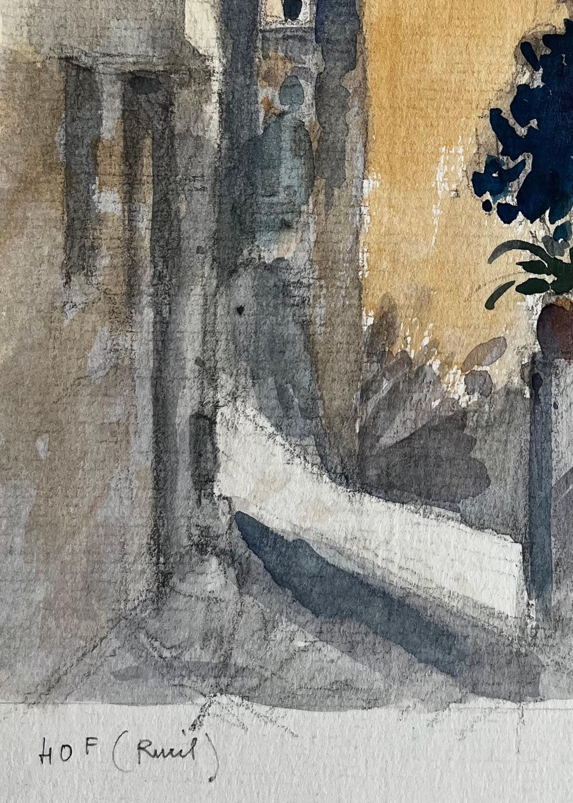 Pierre Neveusunlit Provence Street With Ochre House And Shaded Alley French Village Scene photo vinterior