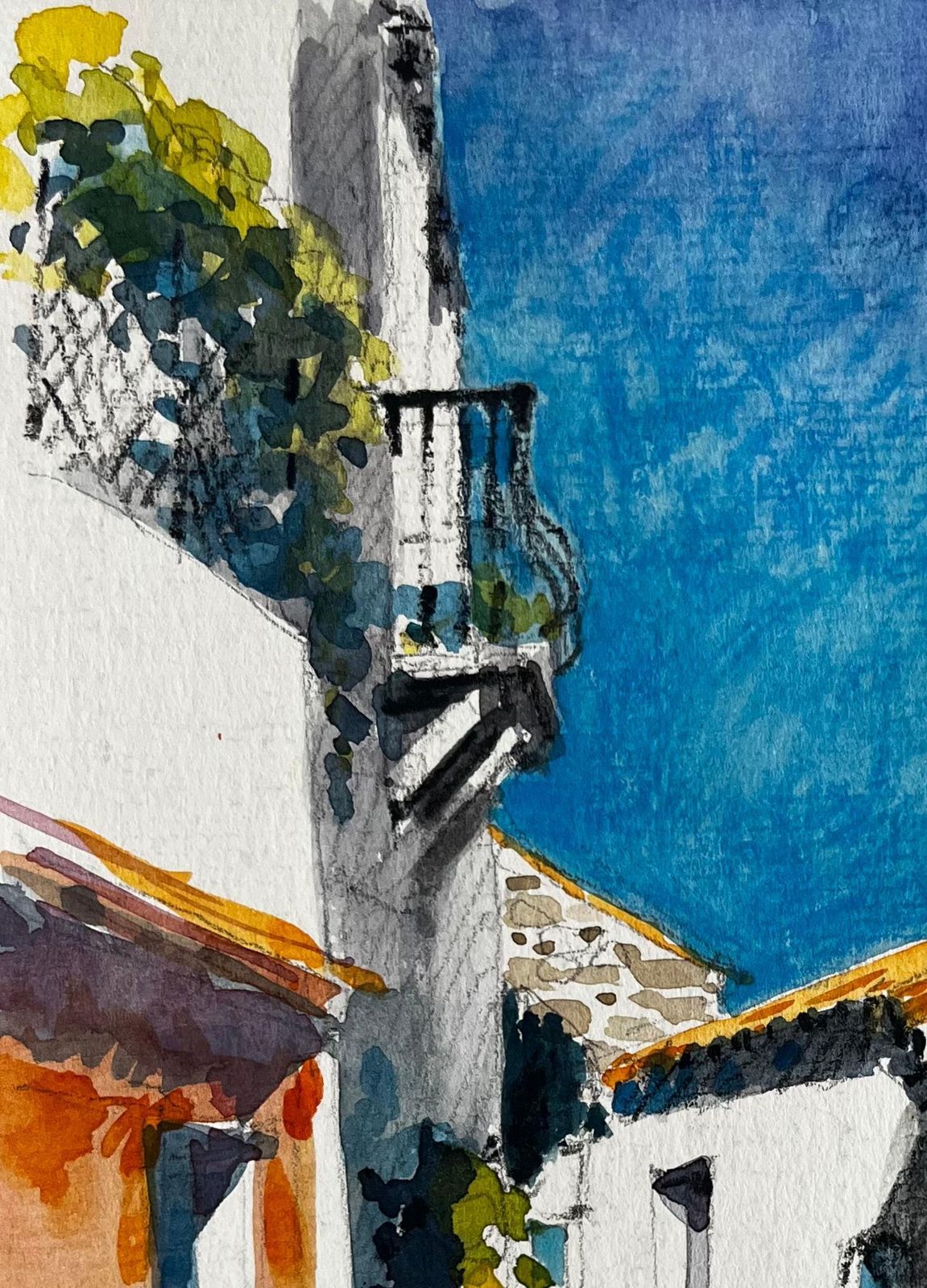 Pierre Neveusunlit Cucuron Mediterranean Alleyway Whitewashed Houses French Village photo for sale
