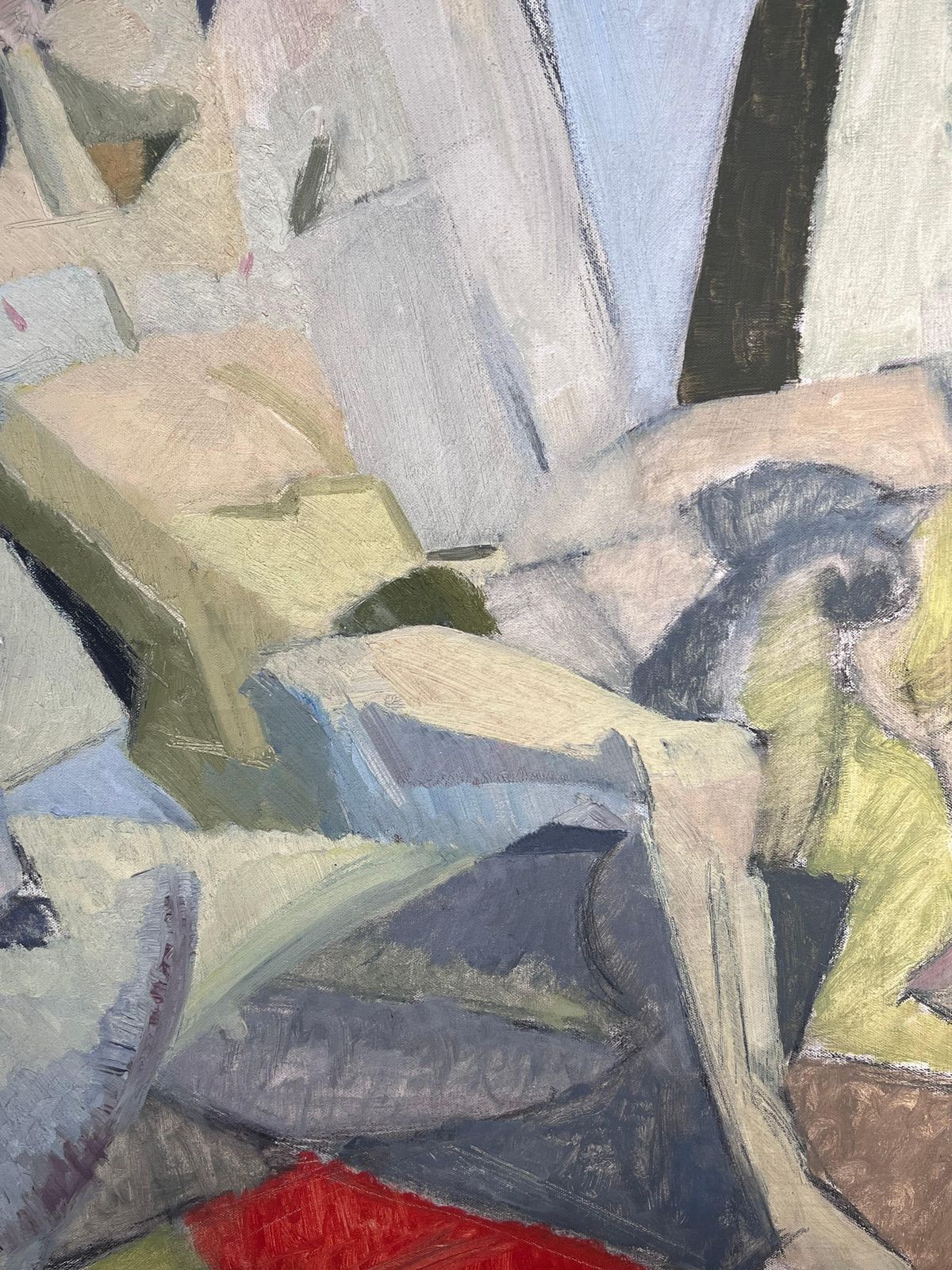 Laure Noetzin Azam (French 1929 2024)mid 20th Century French Modernist Cubist Oil Painting Female Nude Artists Model photo buy