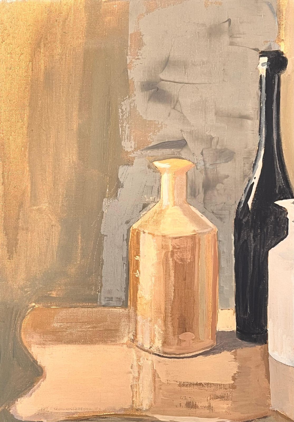 Laure Noetzin Azam (French 1929 2024)fine 20th Century French Modernist Oil Painting Still Life Bottles & Vases photo 1274.0