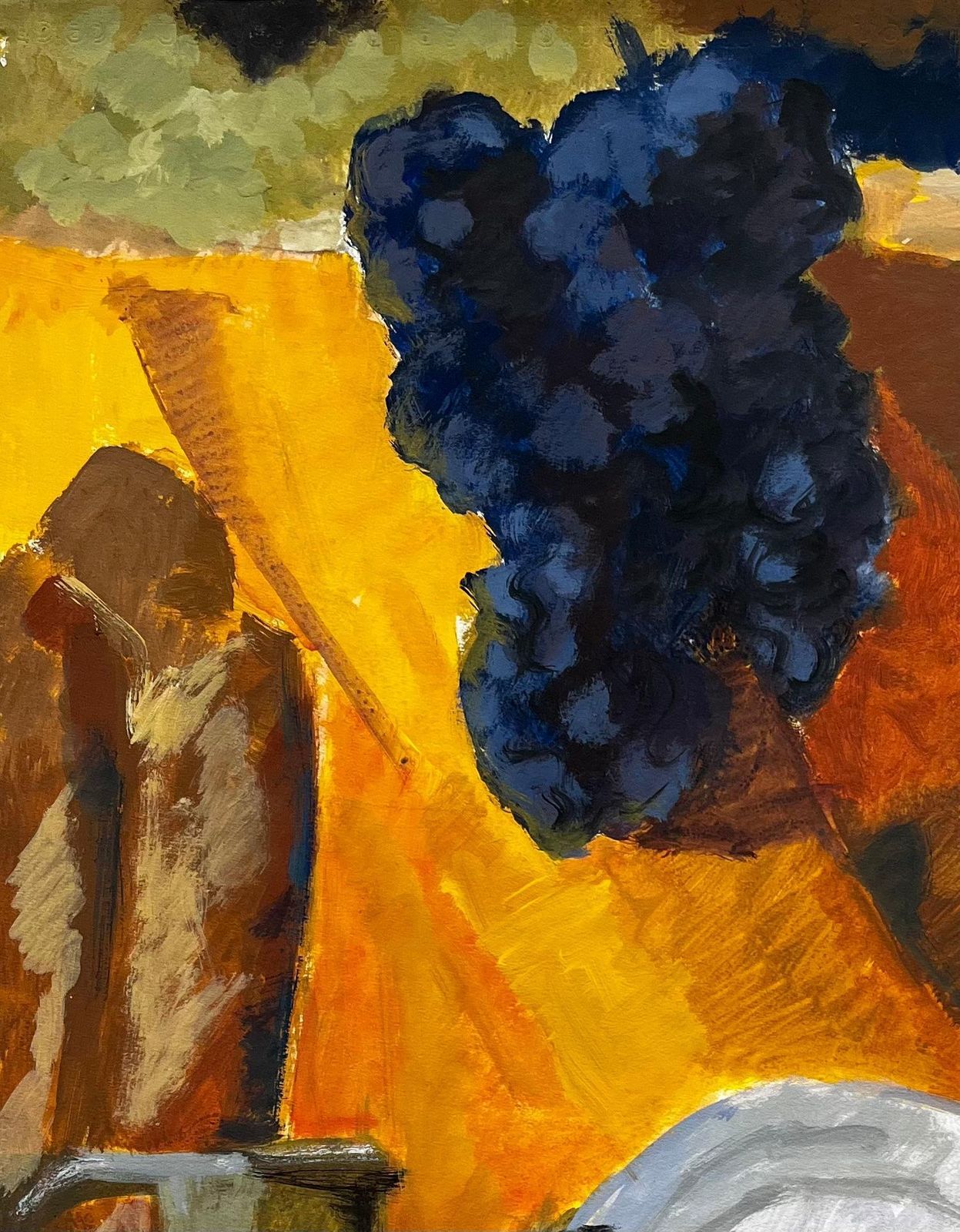 Guy Nicodgrapes Wine Bottles Jug And Plate Golden Drapery French Modernist Still Life photo vinterior