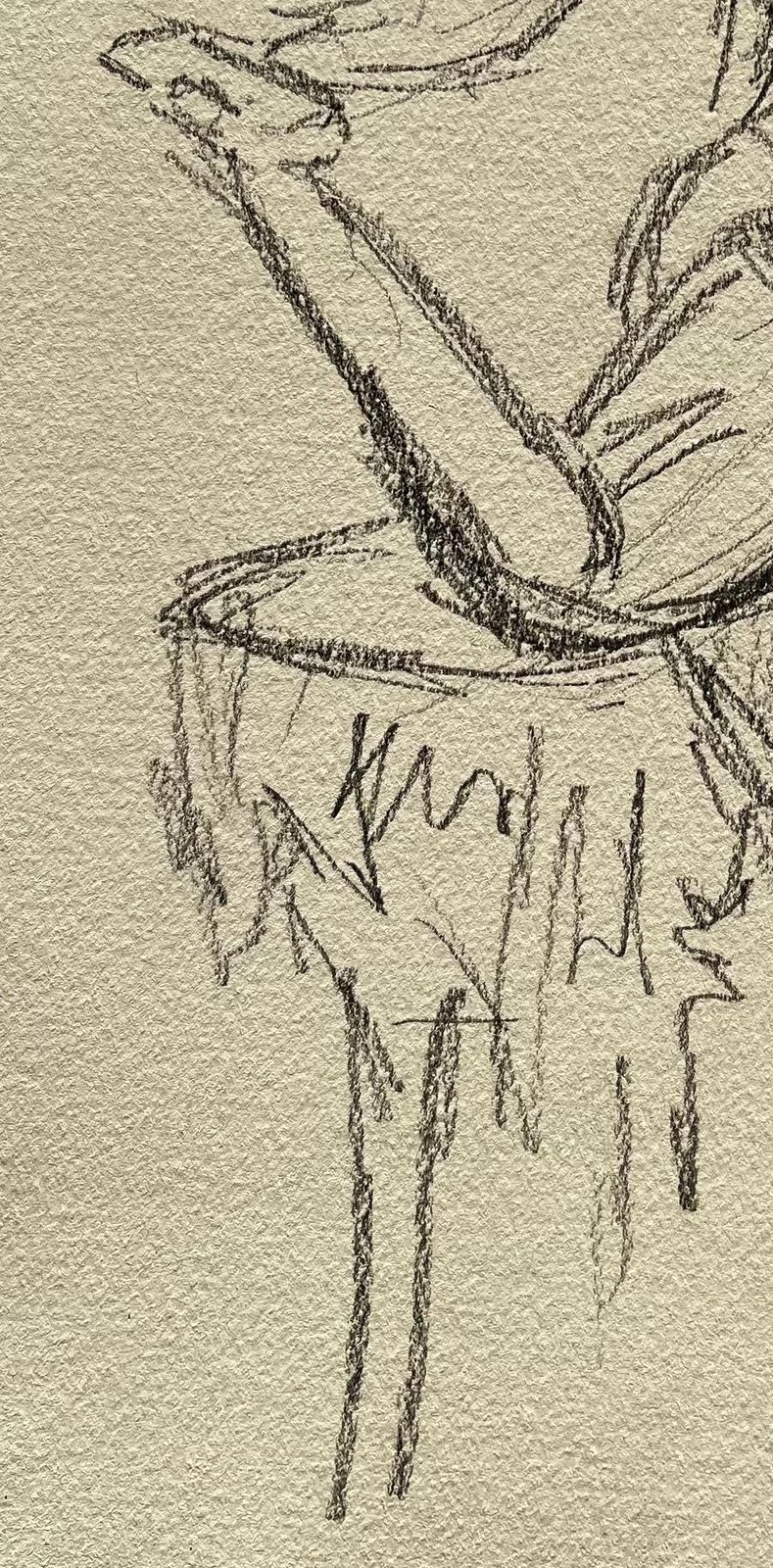 Minty Ramseydynamic Nude Female Figure Sketch In Pencil On Paper2025 photo vinterior