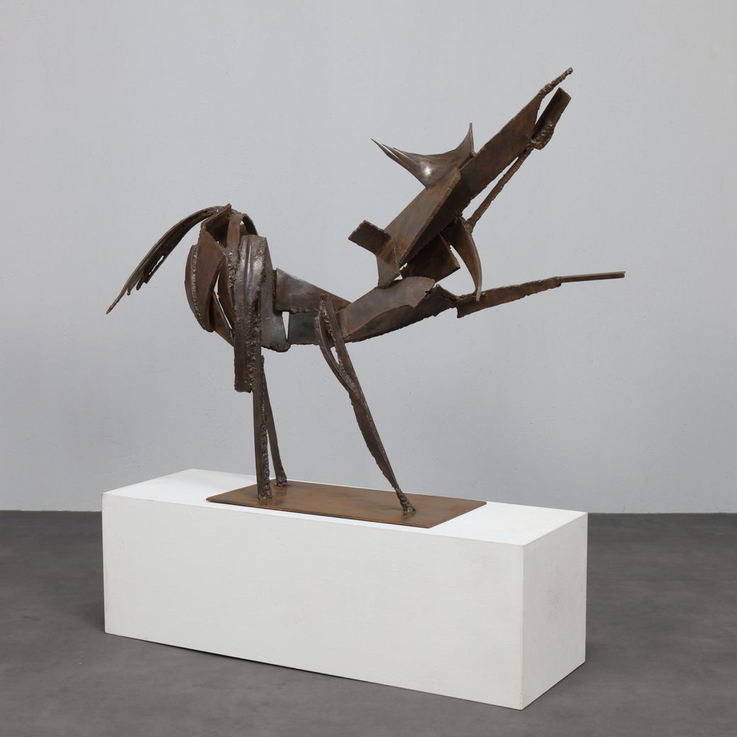 Sculpture Of Iron Horse By Raphael Saintenoy, Europe 1960s photo furniture
