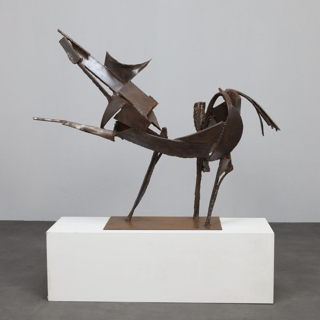 Sculpture Of Iron Horse By Raphael Saintenoy, Europe 1960s photo for sale