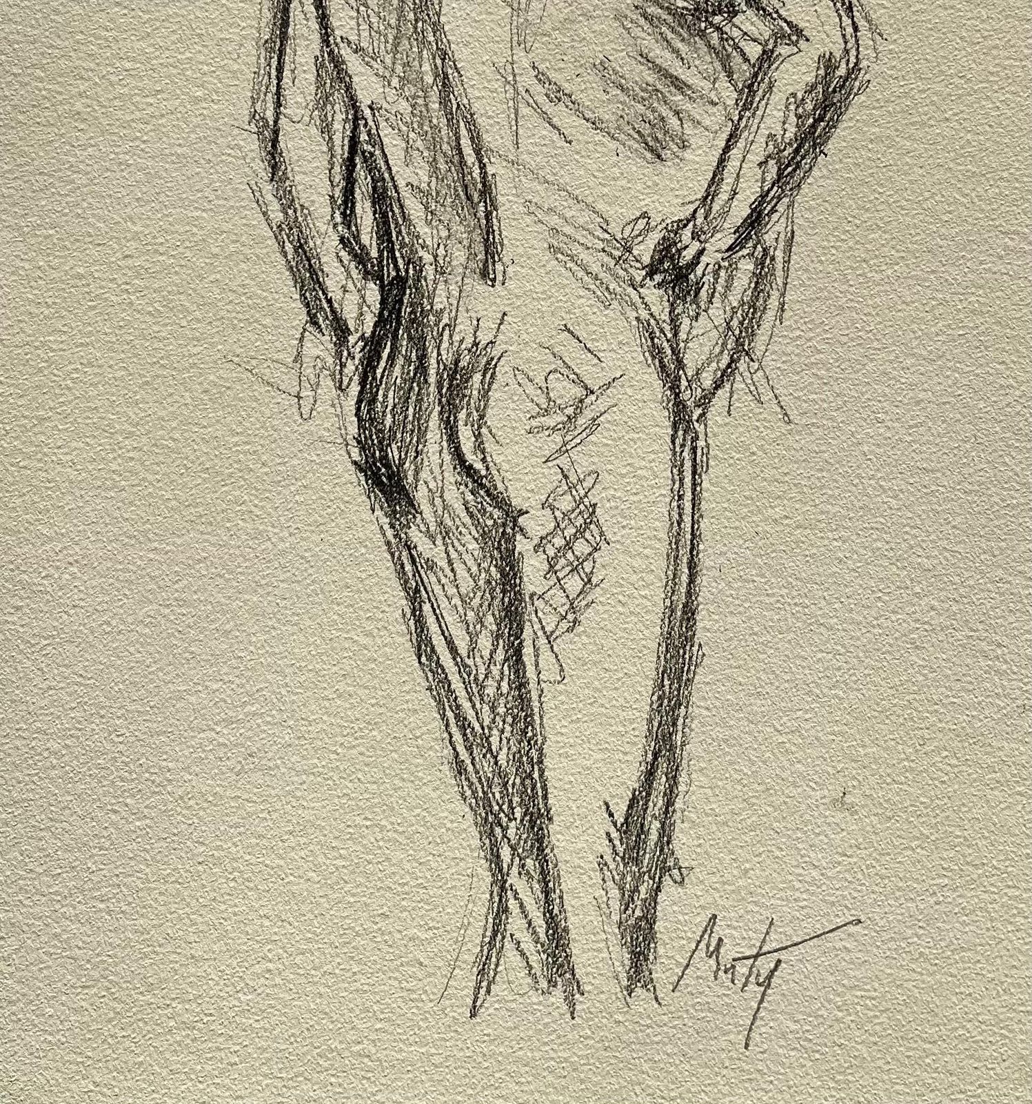 Minty Ramseystanding Back View Nude Male Figure Expressive Contemporary Life Drawing2025 photo 372.0