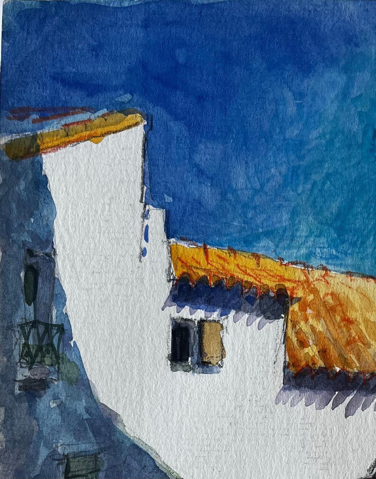 Pierre Neveucucuron Provence Sunlit White Buildings Terracotta Roofs Village Street photo for sale