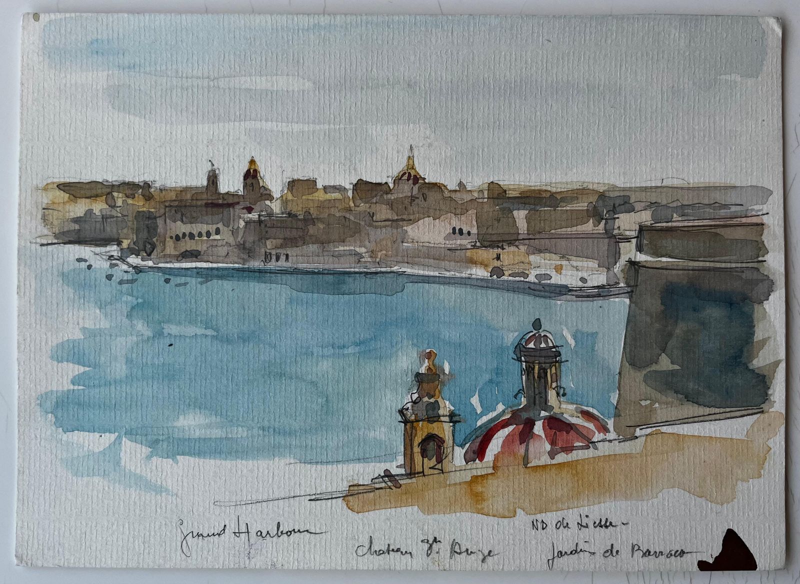 Pierre Neveuvalletta Grand Harbour Fort St Angelo And Barrakka Gardens Mediterranean photo furniture