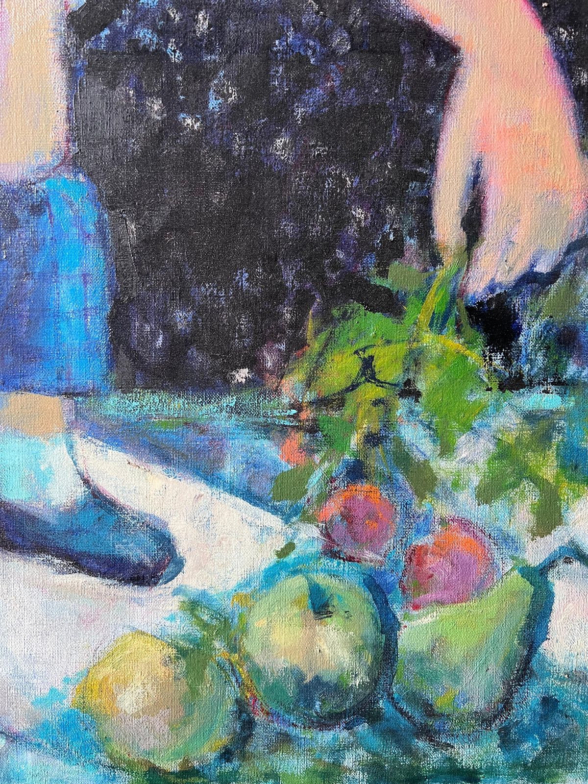 Pierre Neveufamily Picnic With Children Eating Fruit Beneath Sunlit Tree French Oil Painting photo for sale