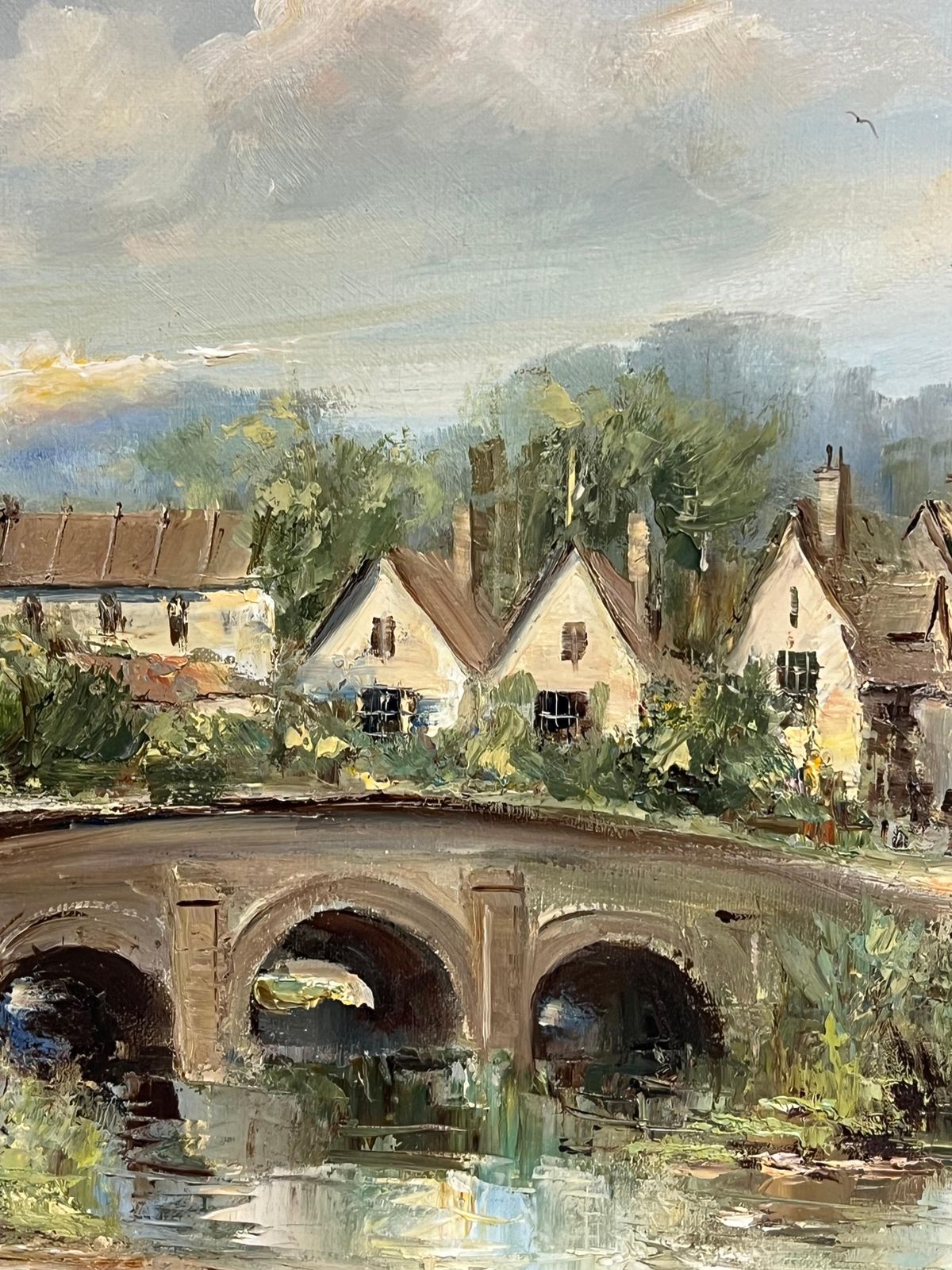 Donald Jenningscastle Combe The Cotswolds England Original Signed Oil Painting The Village1990 photo buy